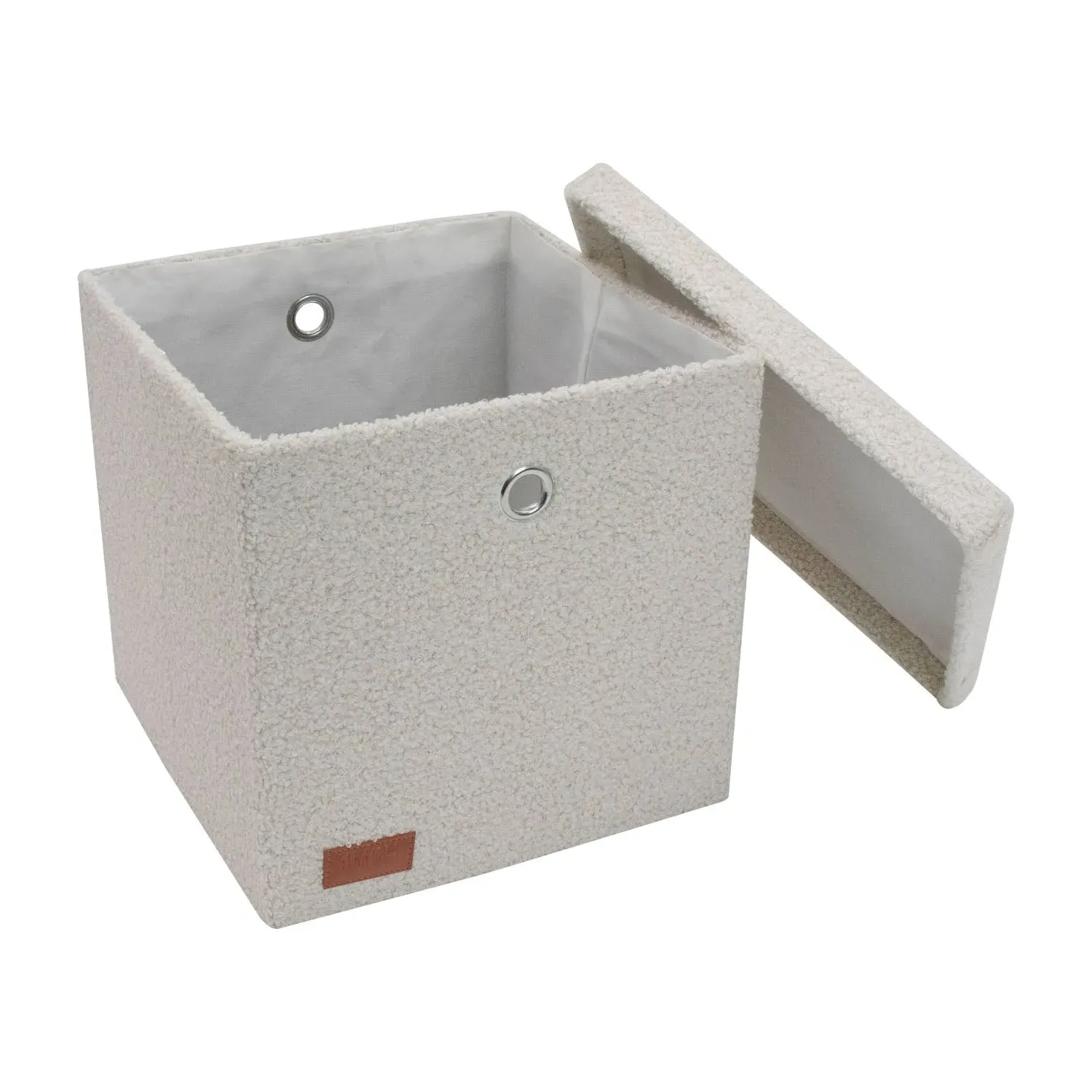 Shiro Cube Foldable Storage Box with Lid - White, Boucle product