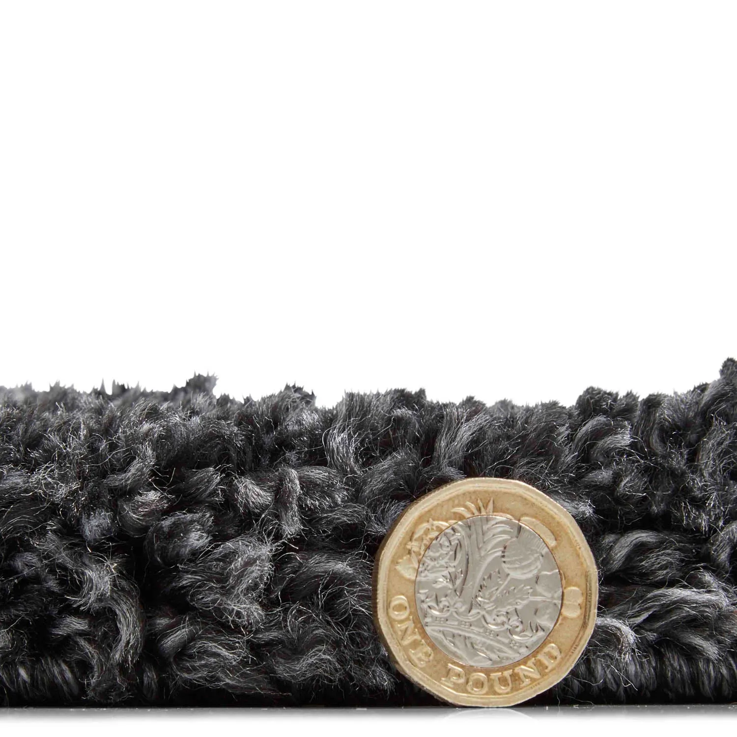 Sierra 9000 Shaggy Rug - Dark Grey, Polypropylene by Julian Charles, alternate view