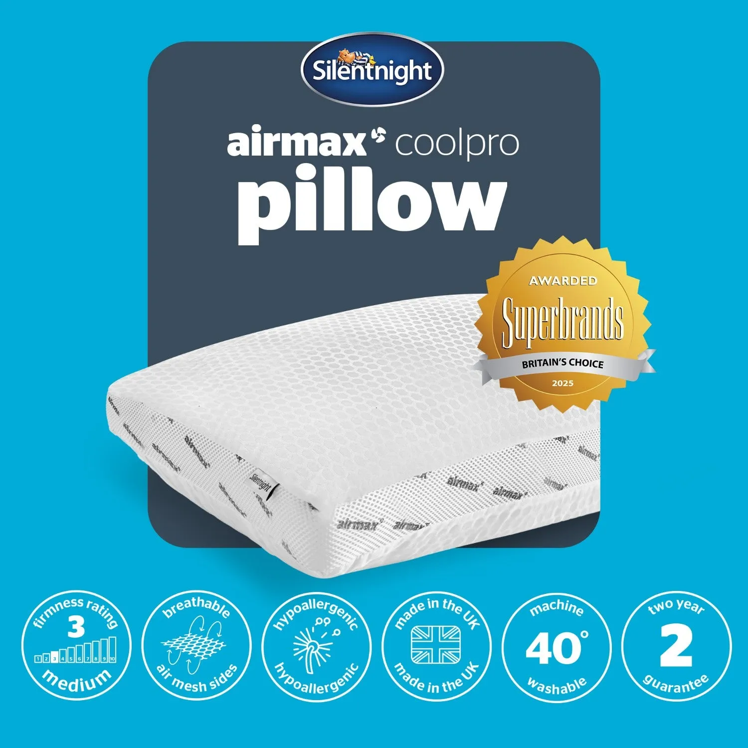 Silentnight Airmax Cool Pro Pillow - White alternate view