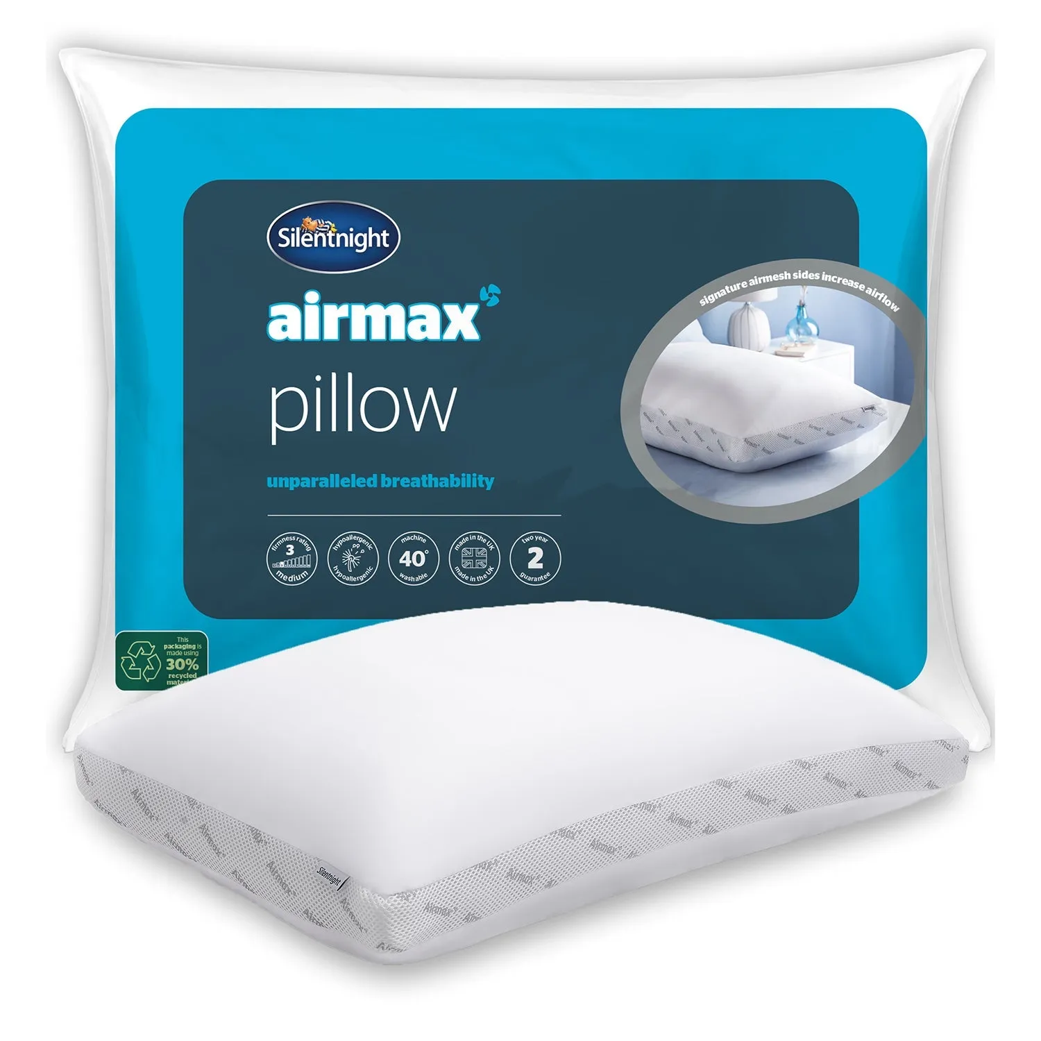 Silentnight Airmax Pillow - Medium Support - White product