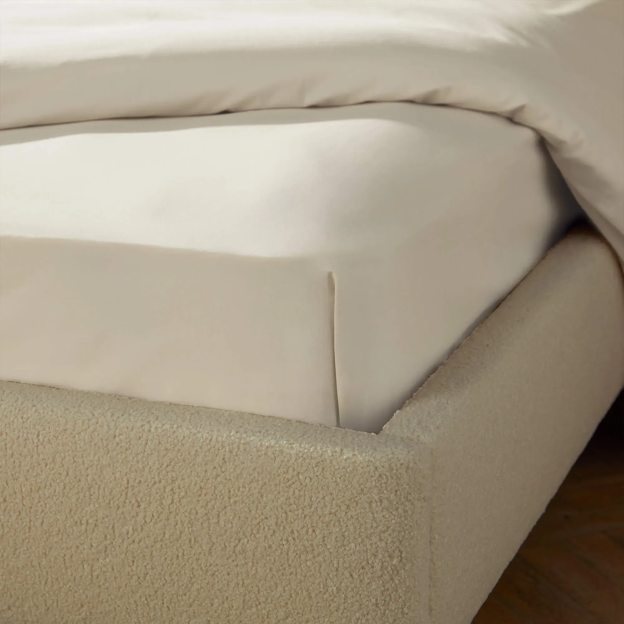 Silentnight Almond Single Fitted Sheet - Natural, Brushed Cotton product