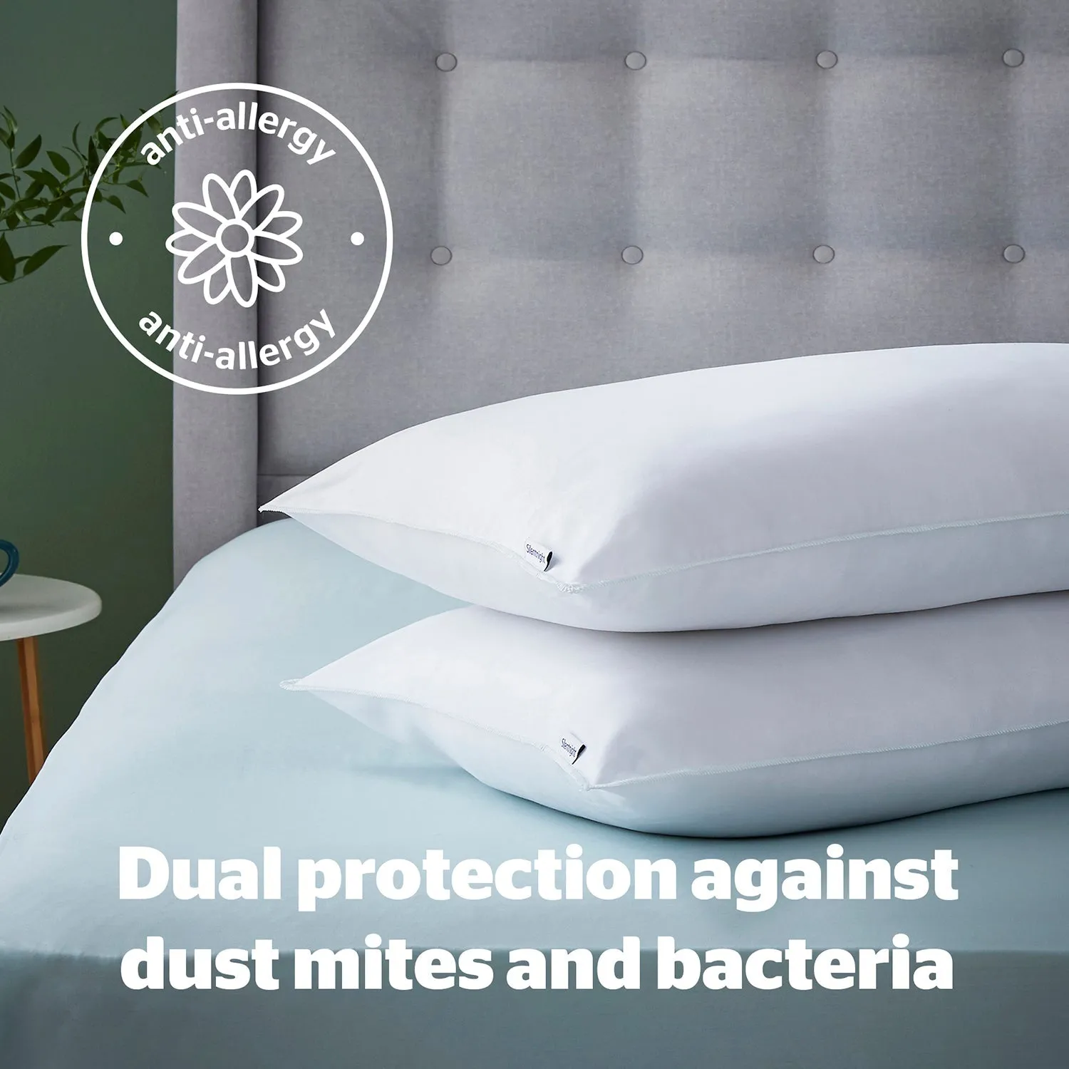 Silentnight Anti-Allergy Pillow Pair - Medium Support - White alternate view