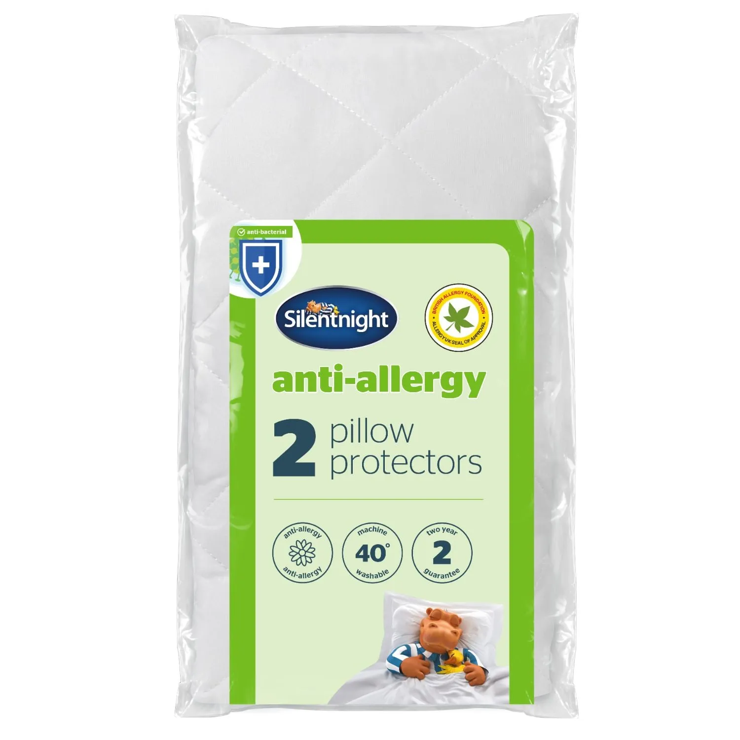 Silentnight Anti Allergy Pillow Protector 2 Pack - White product