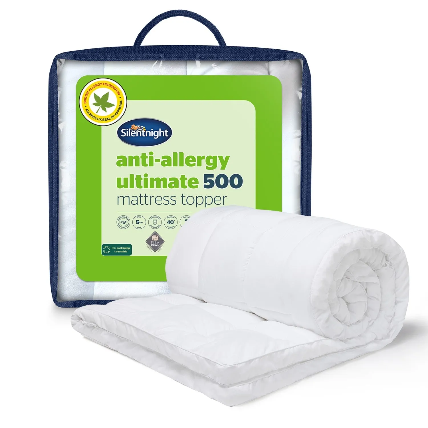 Silentnight Anti Allergy Ultimate Small Double Mattress Topper - White product