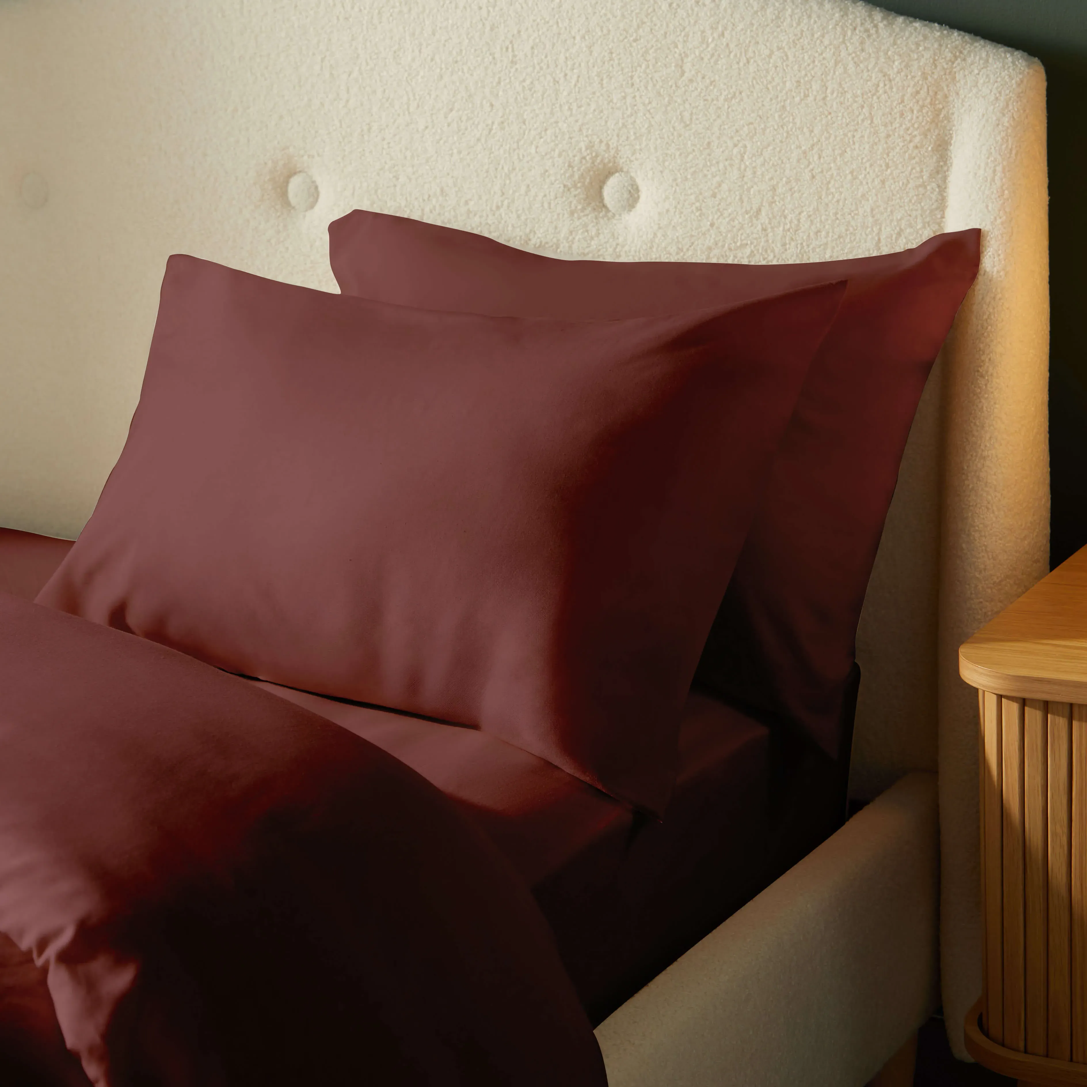 Silentnight Brushed Cotton Pillowcase Pair - Burgundy product
