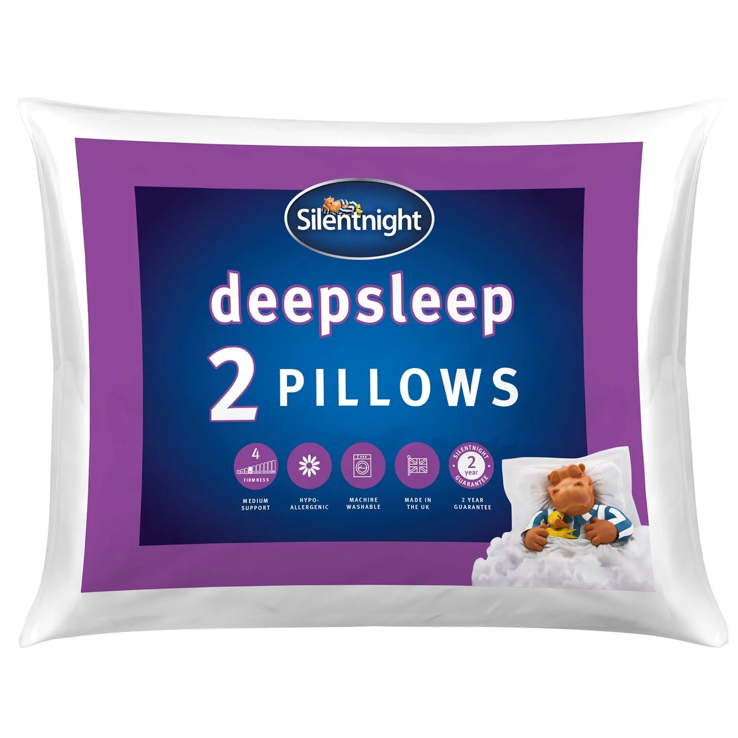 Silentnight Deep Sleep Pillow Pair - White, Hollowfibre product