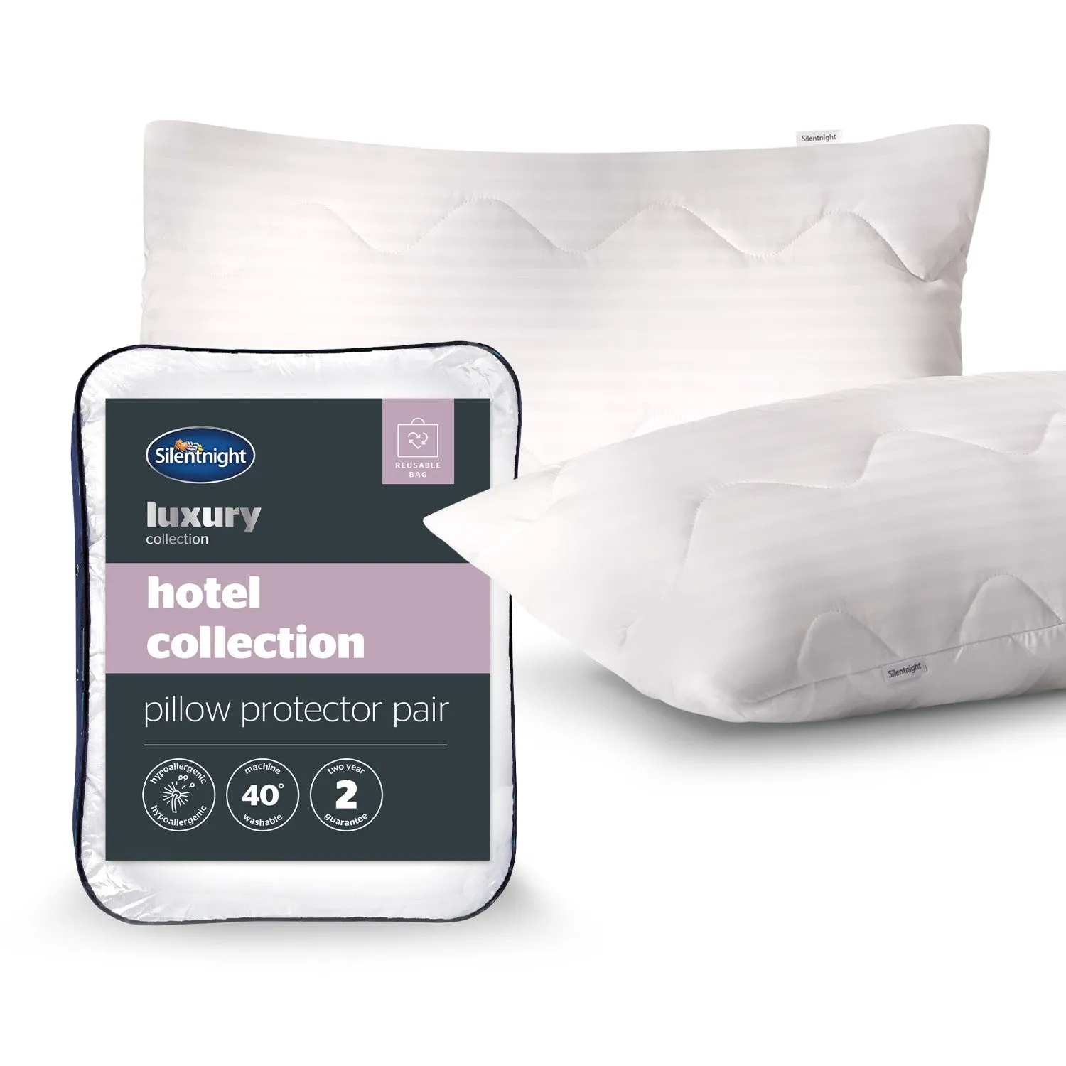 Silentnight Hotel Collection Pillow Protector Pair - White product