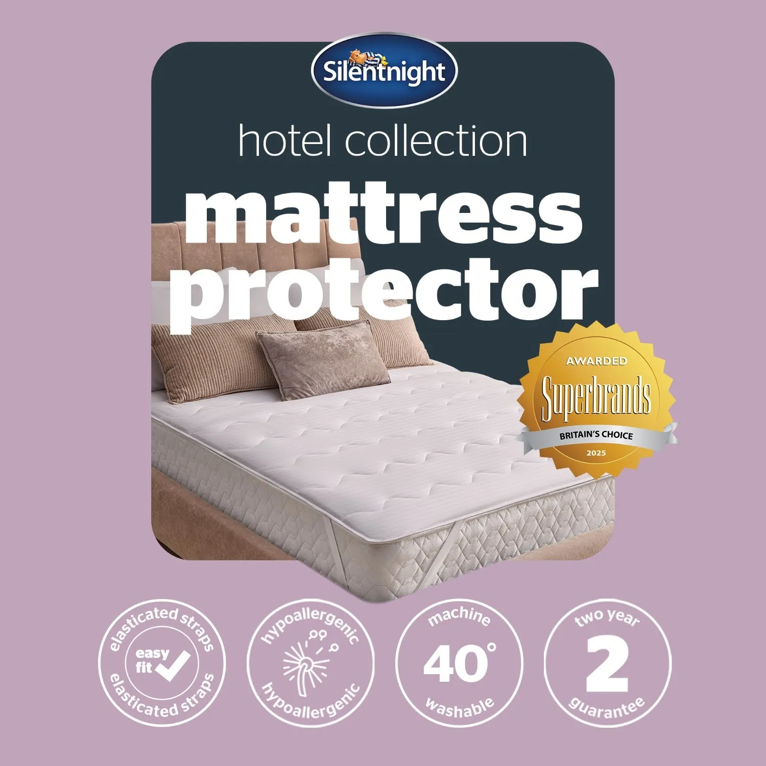 Silentnight Hotel Collection Single Mattress Protector - White alternate view