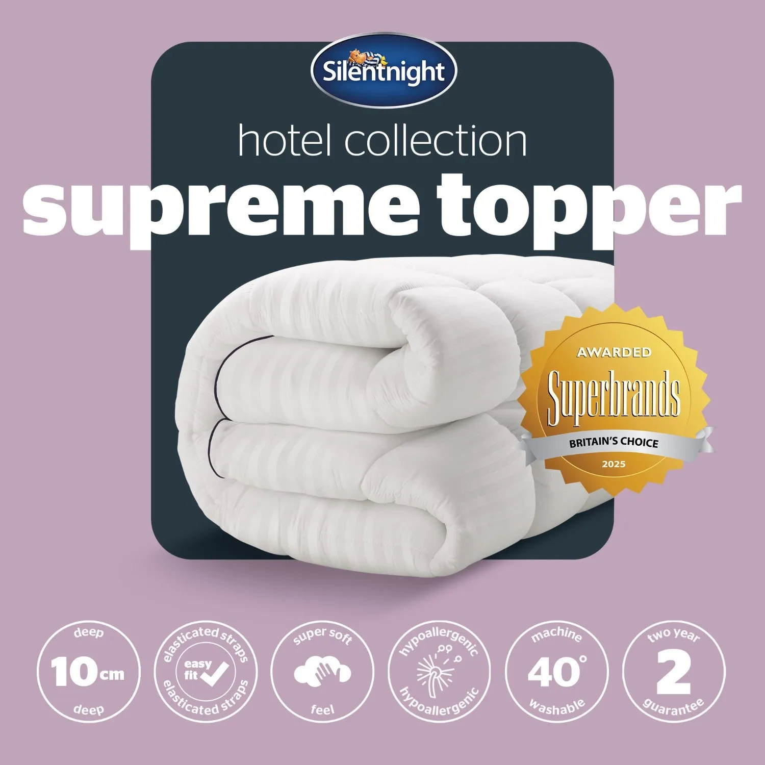Silentnight Hotel Collection Supreme Double Mattress Topper - White alternate view
