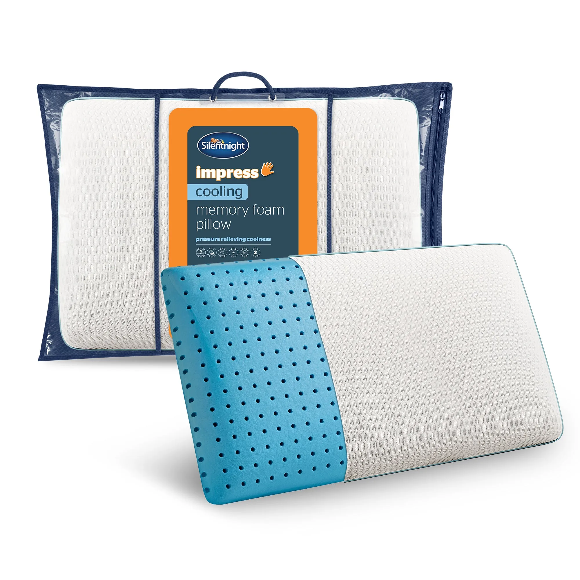 Silentnight Impress Cooling Memory Foam Pillow - White product