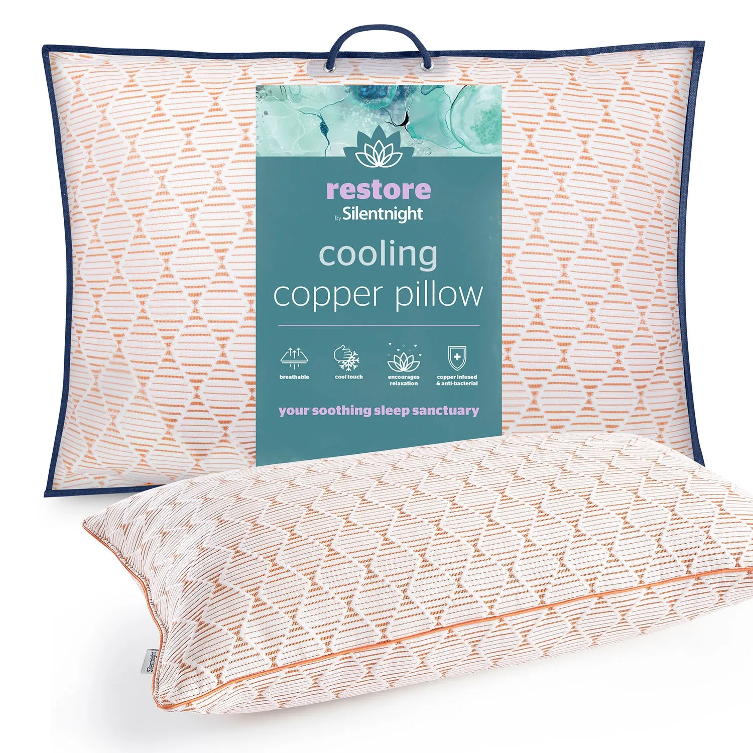 Silentnight Restore Cooling Copper Pillow - White product