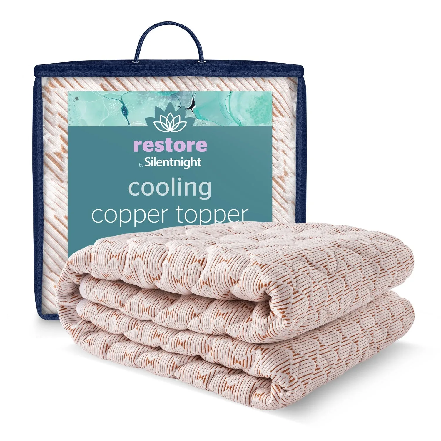 Silentnight Restore Cooling Copper Single Mattress Topper - White product