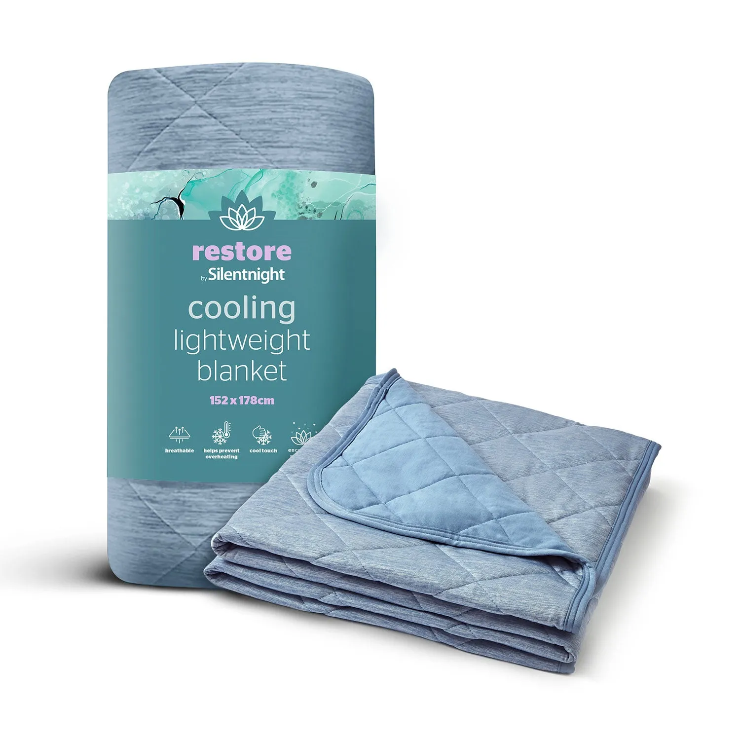 Silentnight Restore Cooling Lightweight Blanket - Blue product