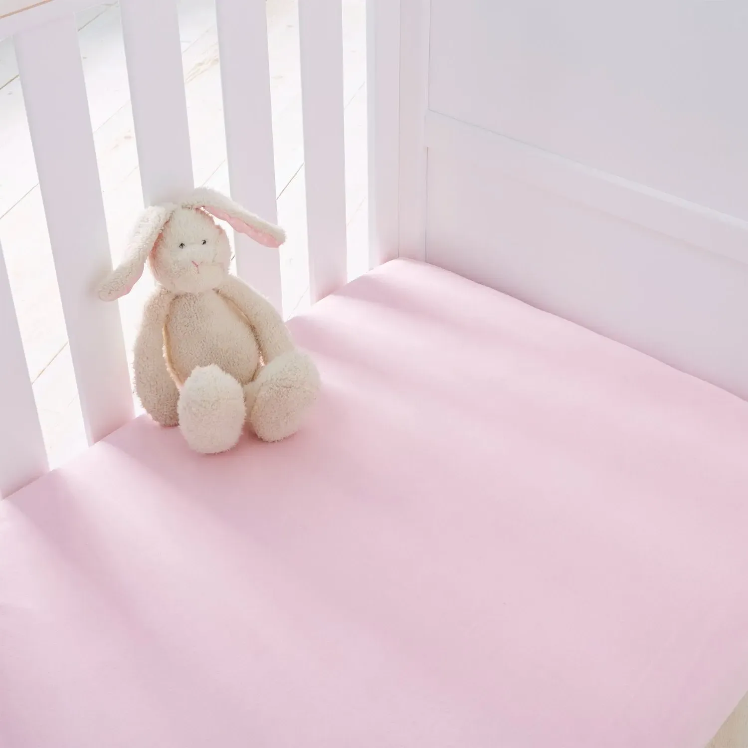 Silentnight Safe Nights Moses Basket Fitted Sheet 2 Pack - Pink, Cotton alternate view