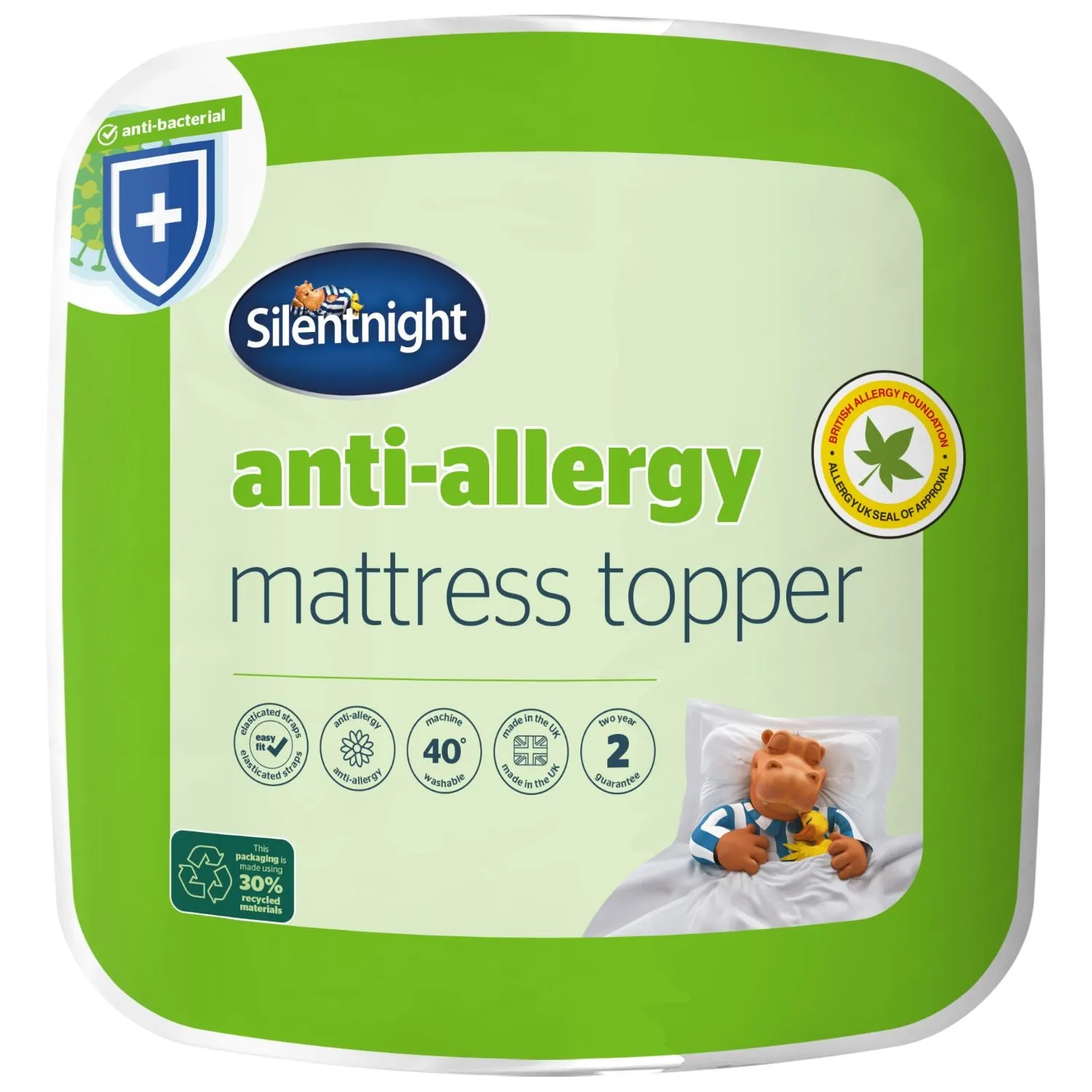 Silentnight Single Anti-Allergy Mattress Topper - White product