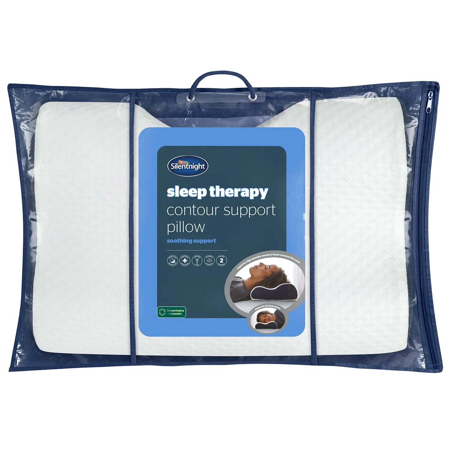 Silentnight Sleep Therapy Contour Support Pillow - White product