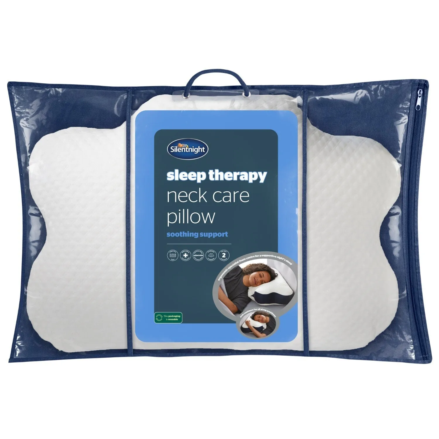 Silentnight Sleep Therapy Neck Support Butterfly Pillow - White product