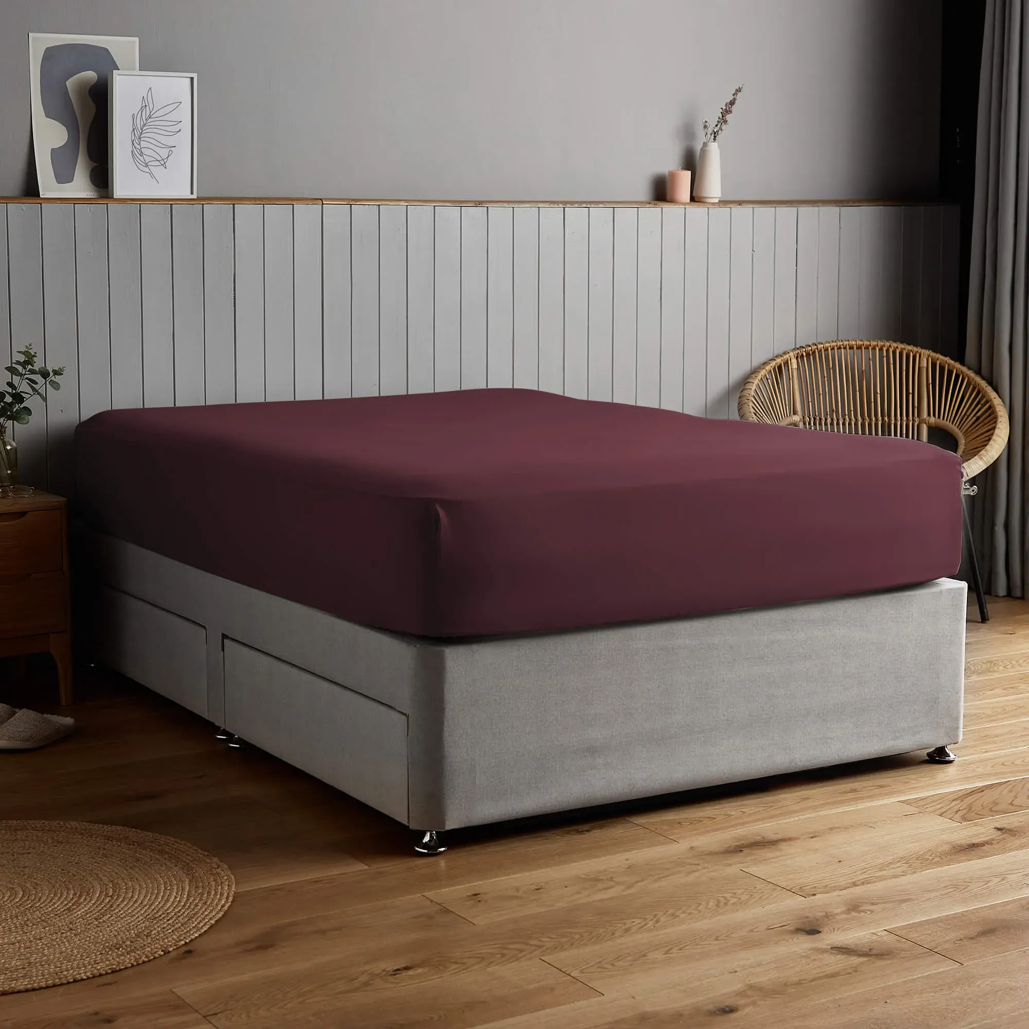 Silentnight Supersoft Berry Single Fitted Sheet - Red product