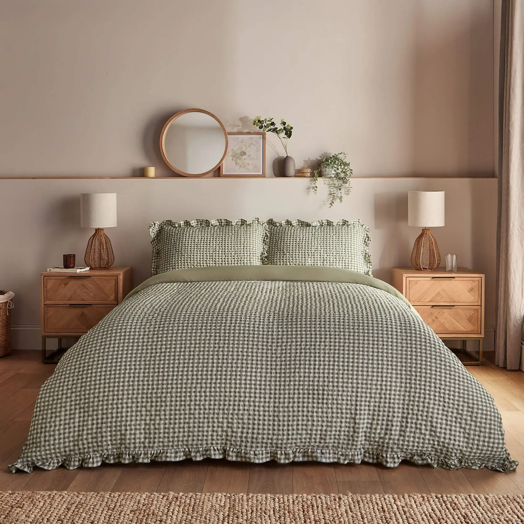 Silentnight Supersoft Single Duvet Set - Sage Green, Seersucker product