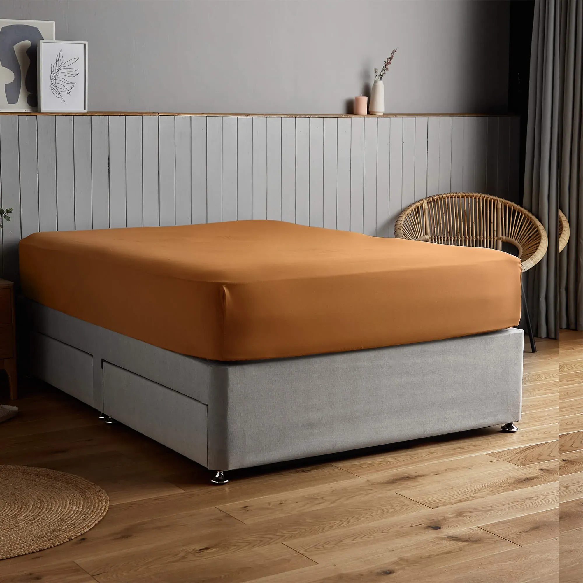 Silentnight Supersoft Single Fitted Sheet - Terracotta product