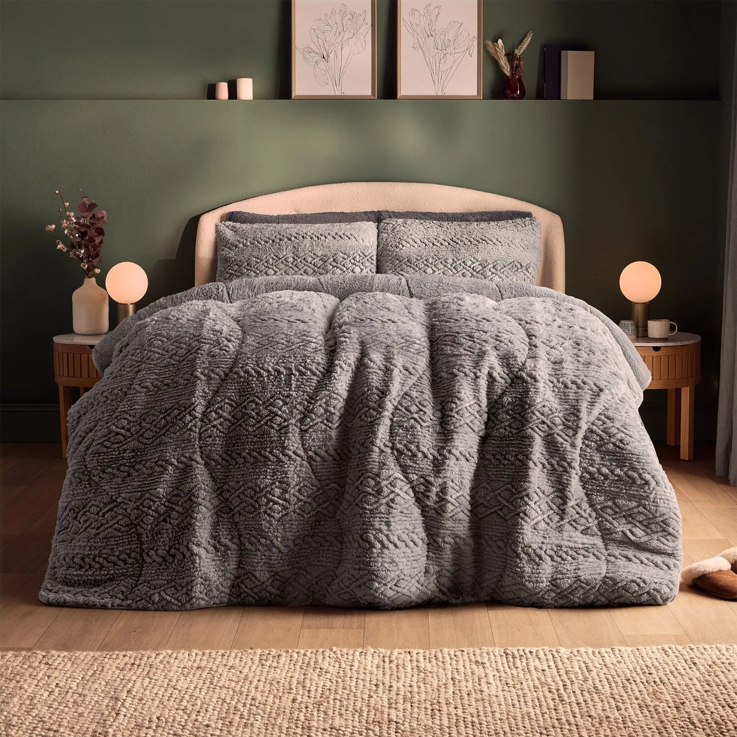 Silentnight Teddy Fleece Coverless 10.5 Tog Duvet Set - Single, Natural product