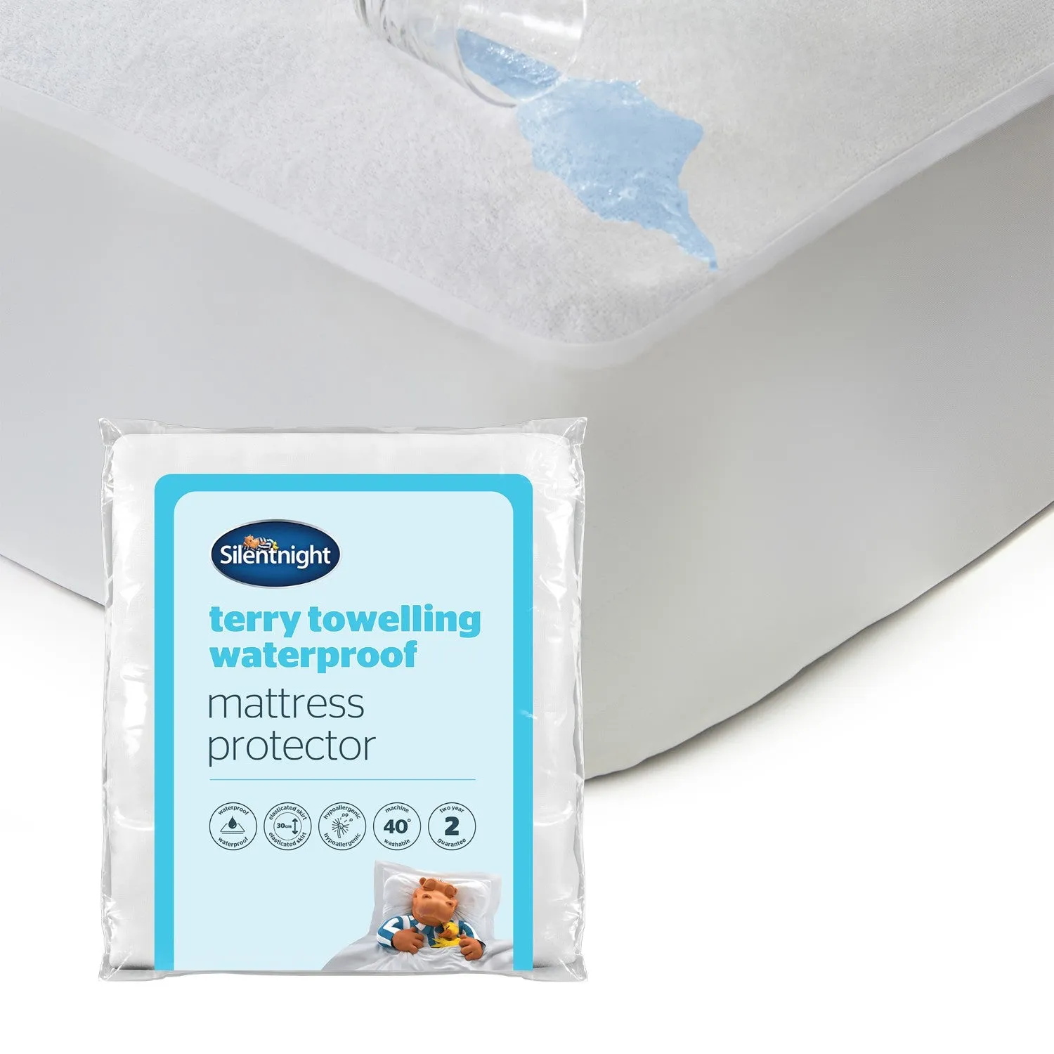 Silentnight Terry Towelling Waterproof Mattress Protector - Small Double, Cotton product