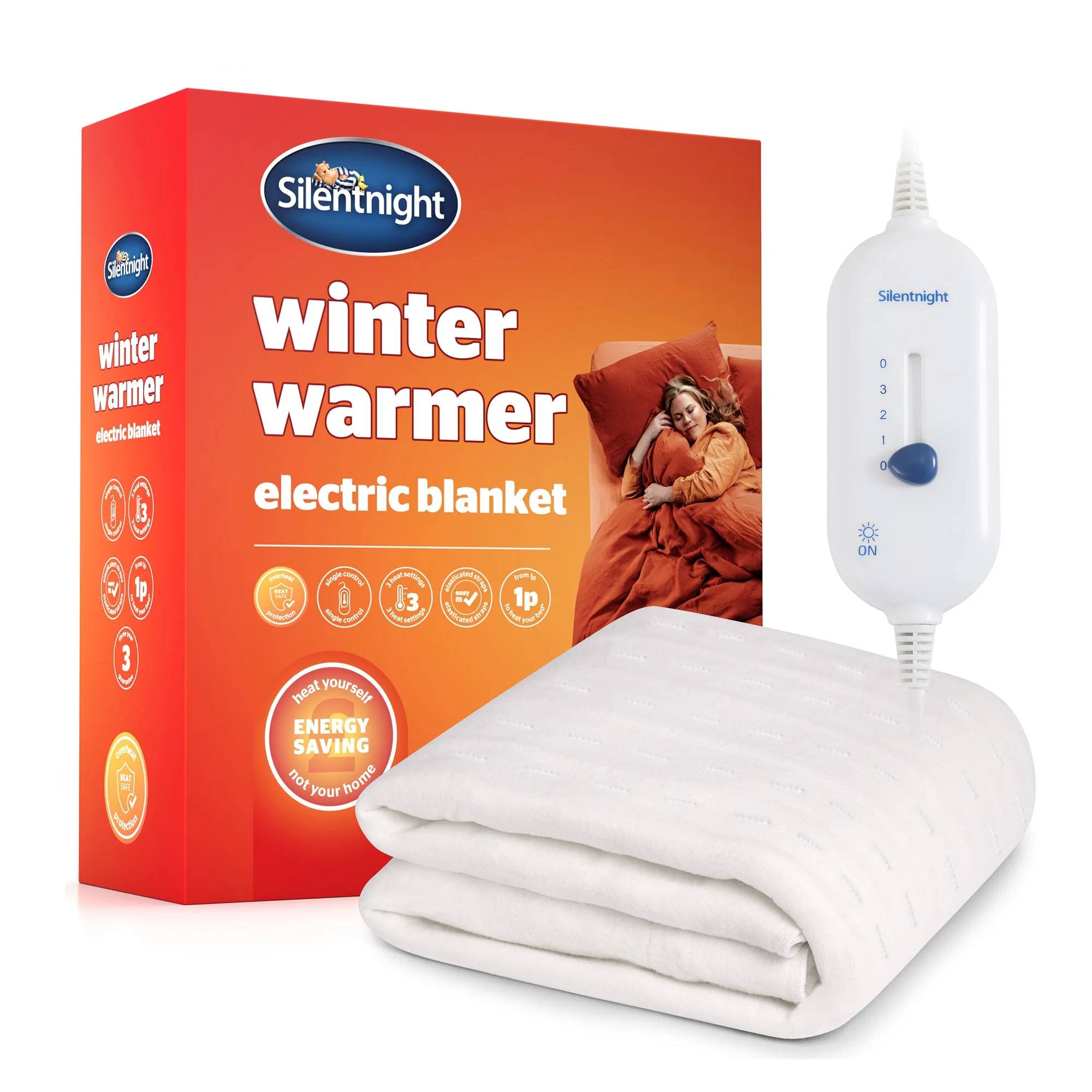 Silentnight Winter Warmer Single Electric Blanket - White, Microfleece product