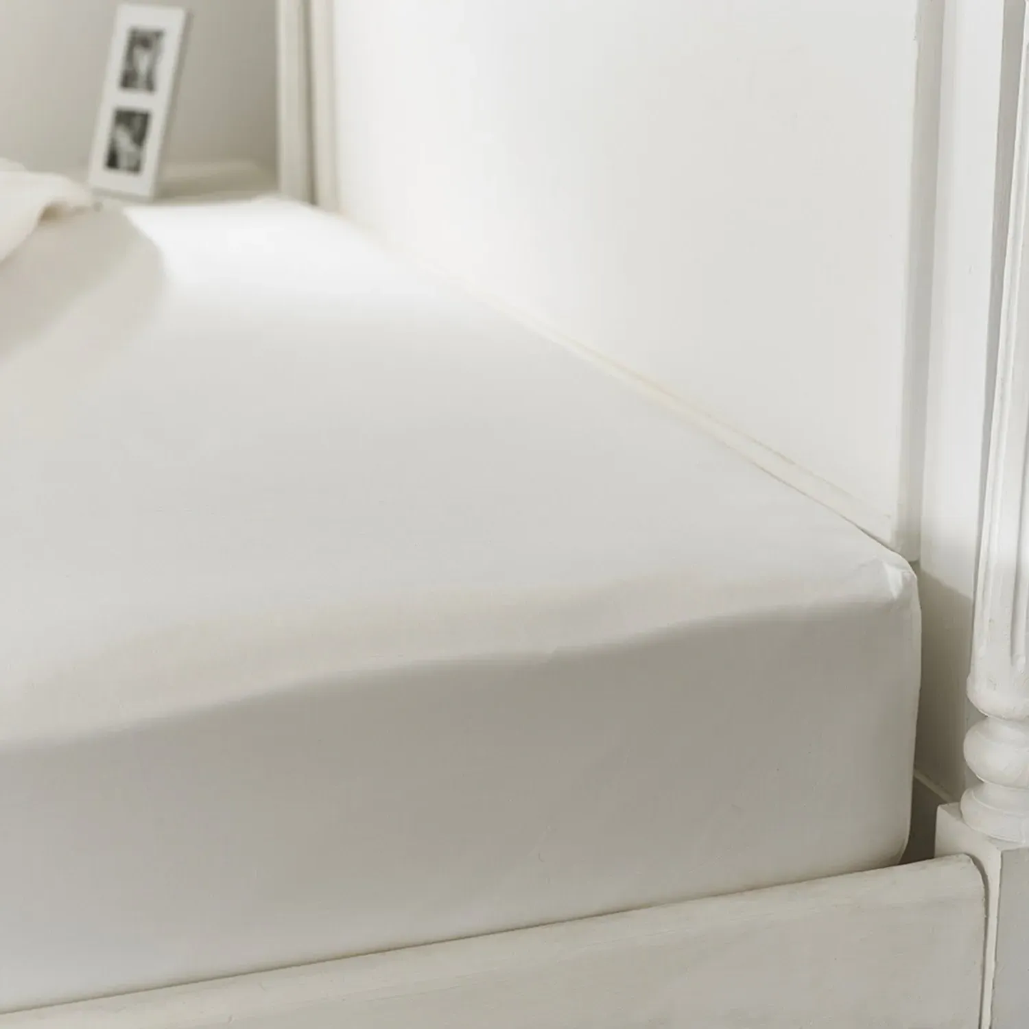 Single Deep Fitted Sheet 800TC - White, Cotton