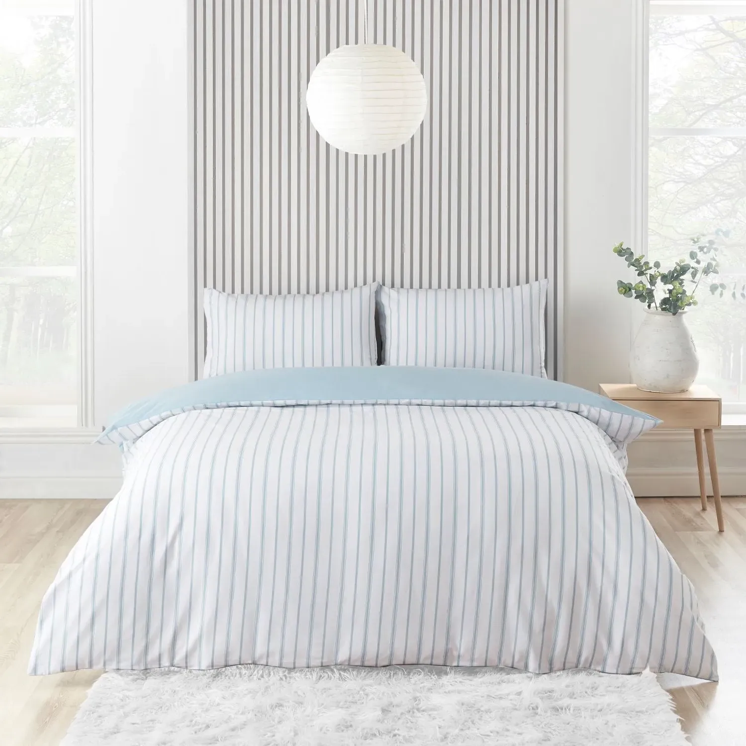 Single Duvet Set Floral - Blue, Cotton Blend image