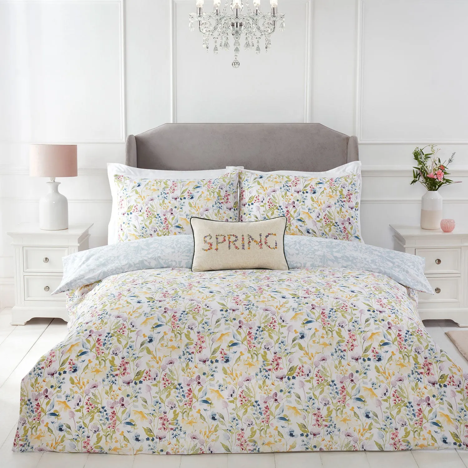Single Duvet Set Floral Print - Multi, Polycotton