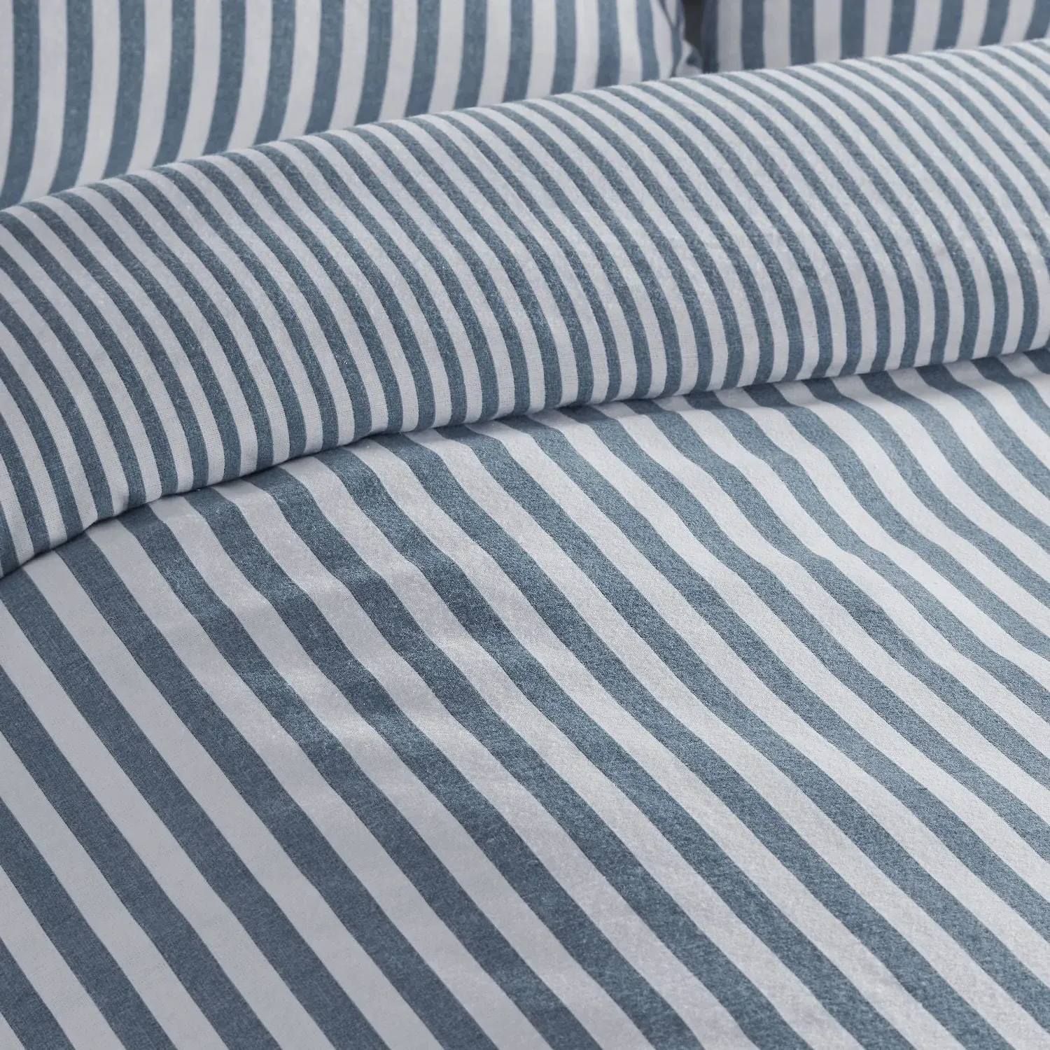 Single Duvet Set Reversible - Blue, Cotton image