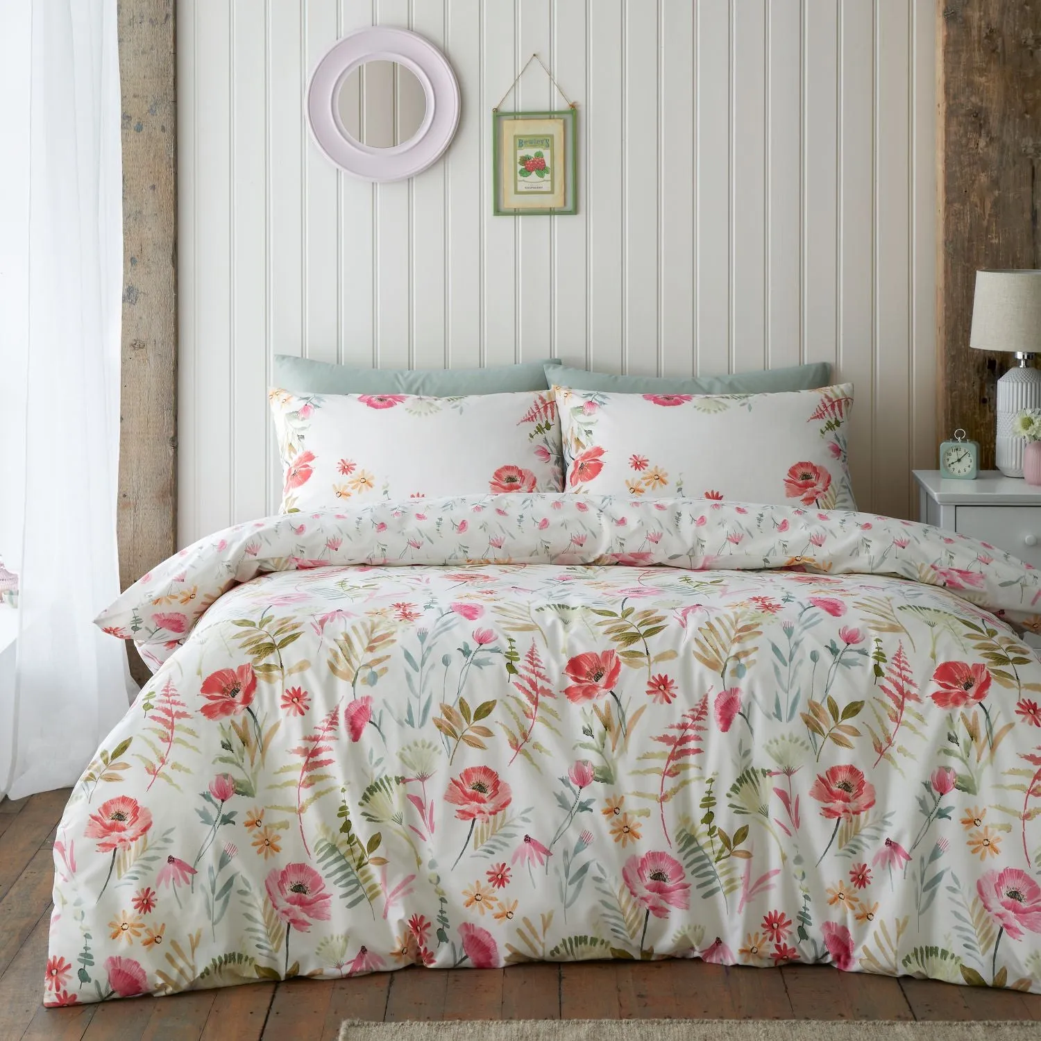 Single Duvet Set Reversible - Cream, Cotton image