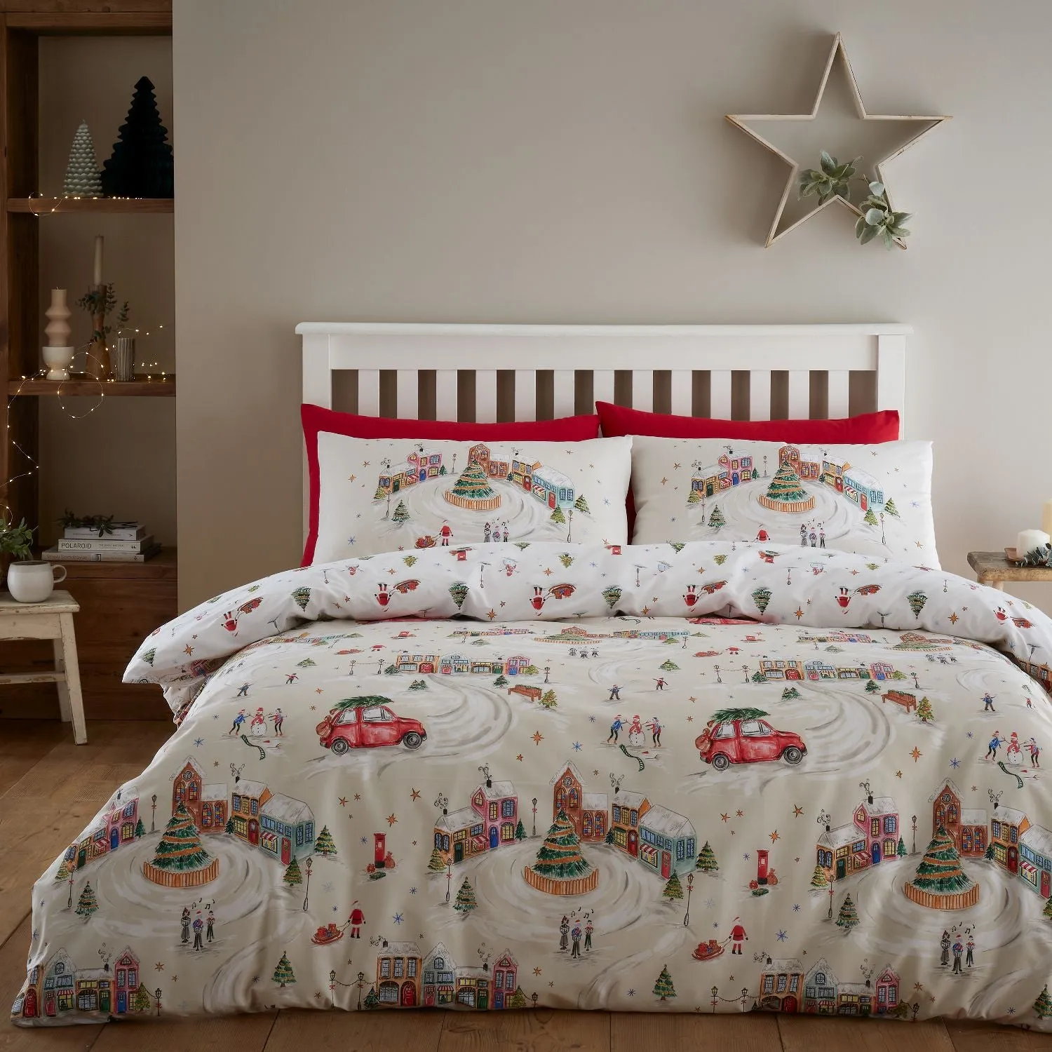 Single Duvet Set Reversible - Natural, Cotton