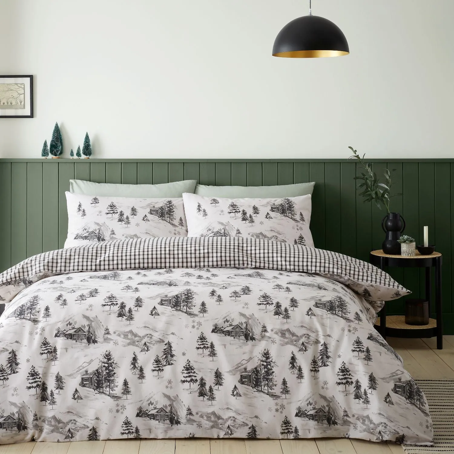 Single Duvet Set Reversible - Natural, Cotton