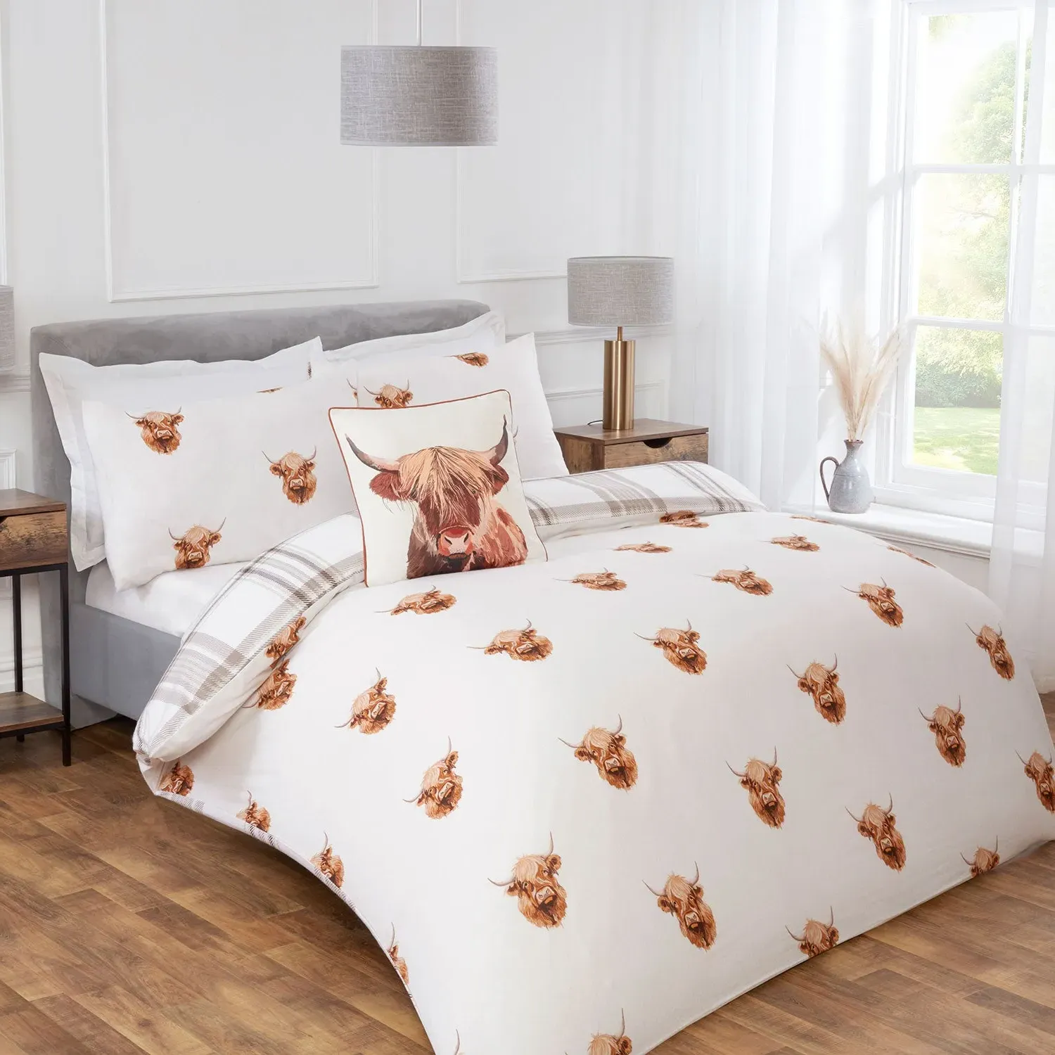 Single Duvet Set Reversible - Natural, Cotton image