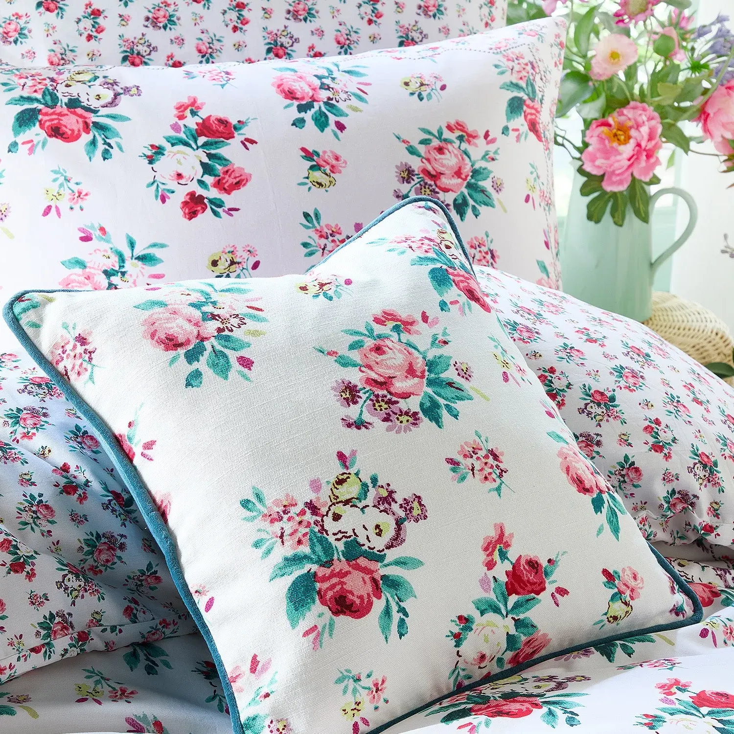 Single Duvet Set with Pillowcase - Multi, Cotton