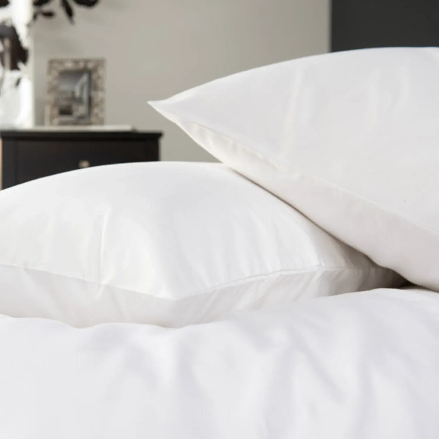 Single Housewife Pillowcase 400TC - White, Cotton