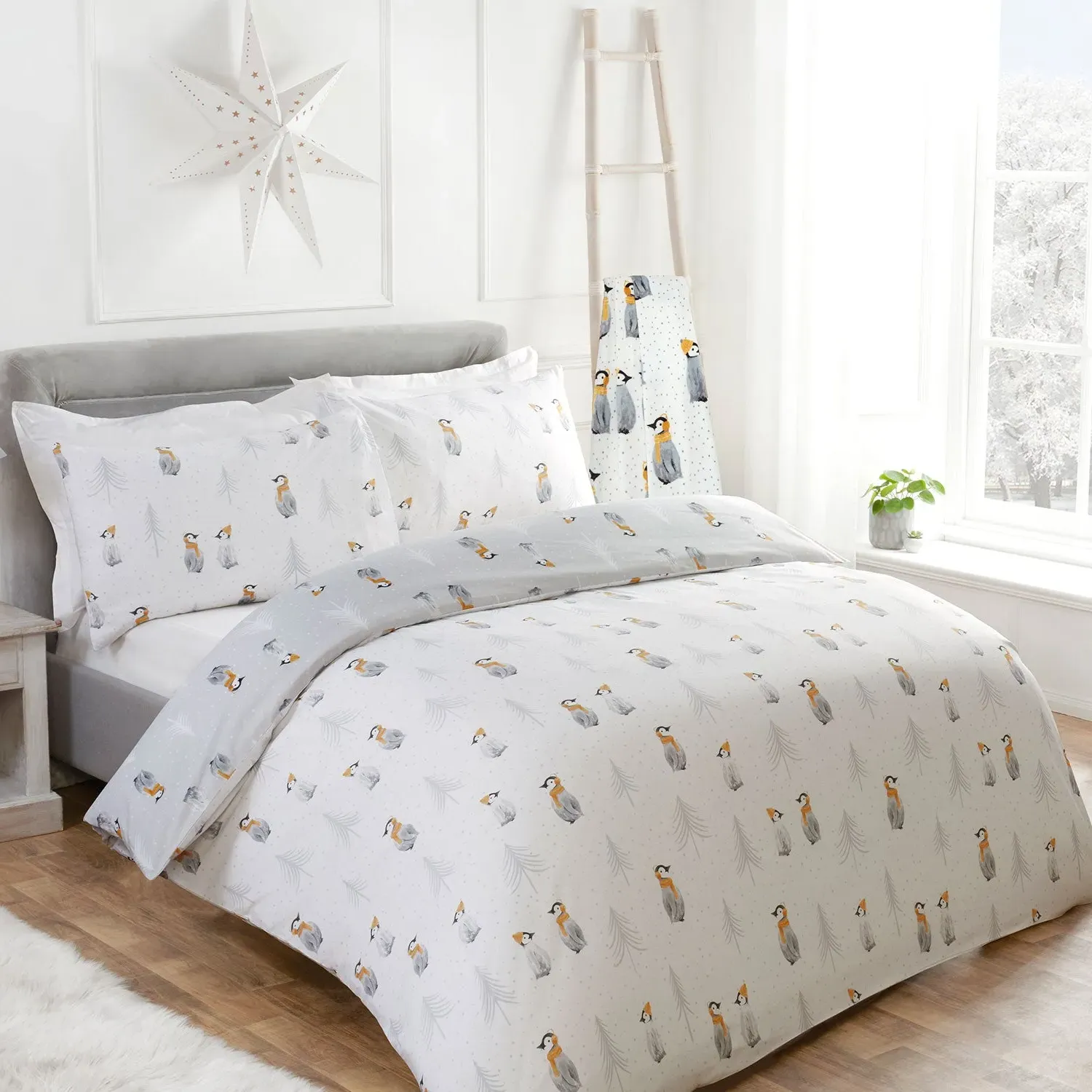 Single Reversible Duvet Set - Grey image