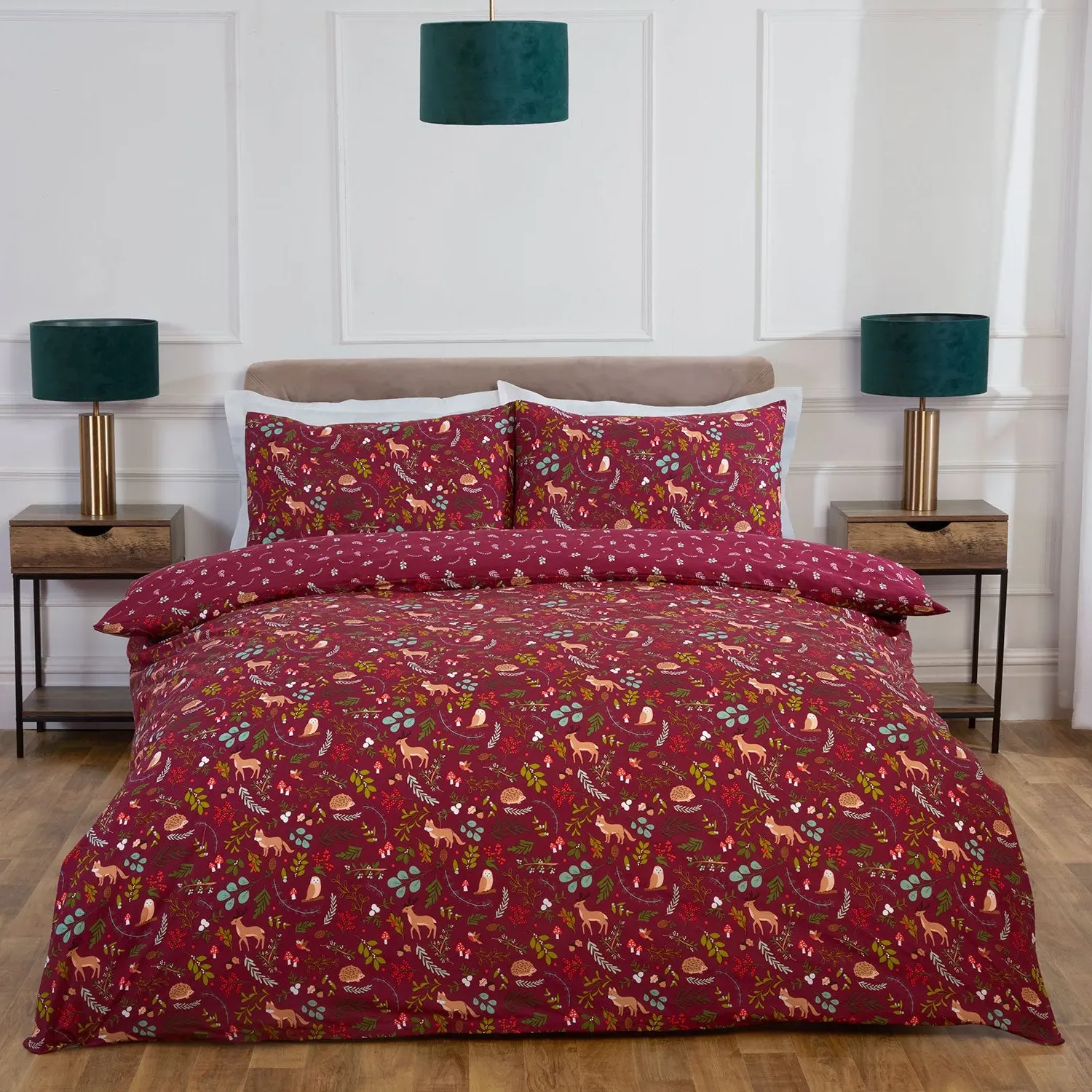 Single Reversible Duvet Set - Red image
