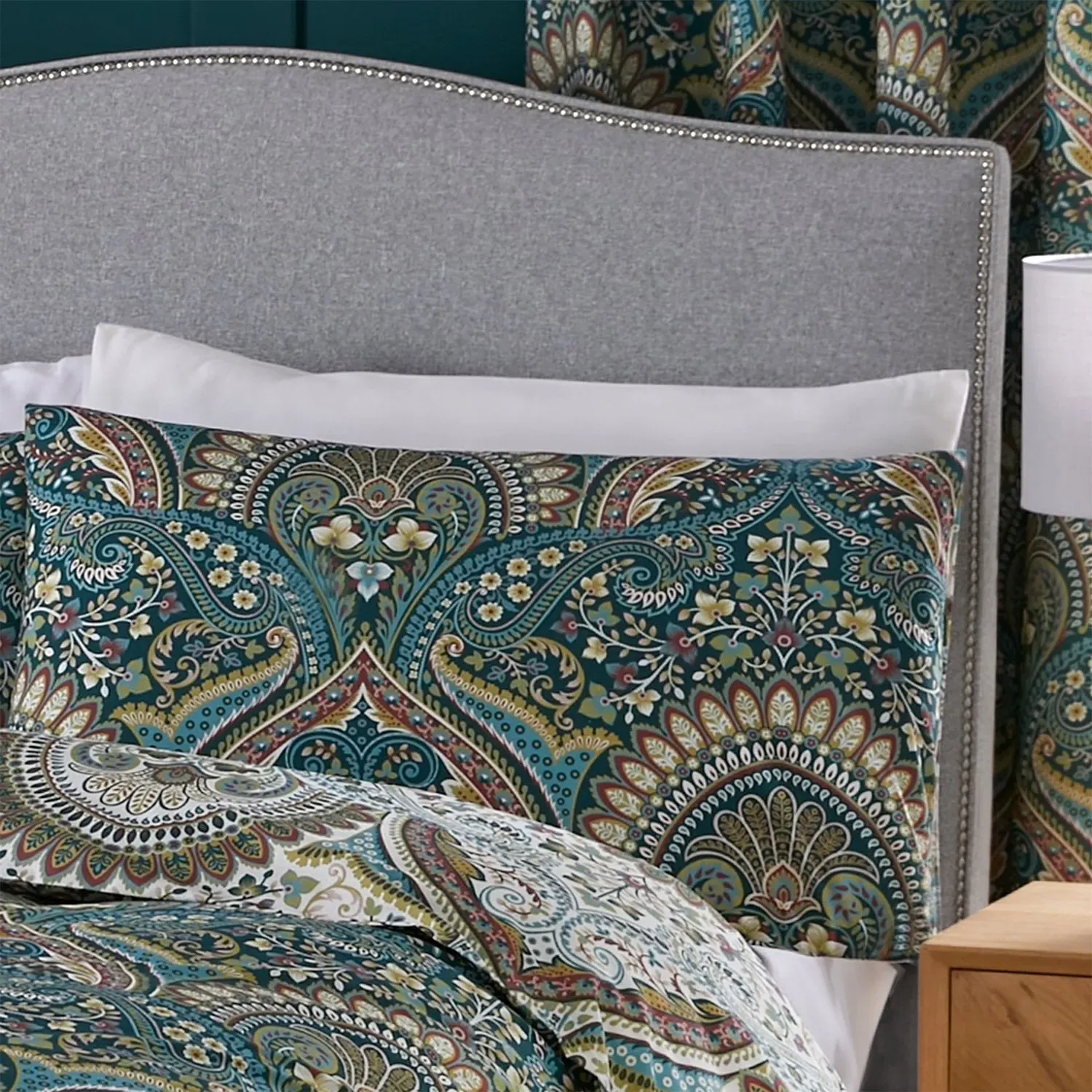 Single Reversible Duvet Set - Teal image