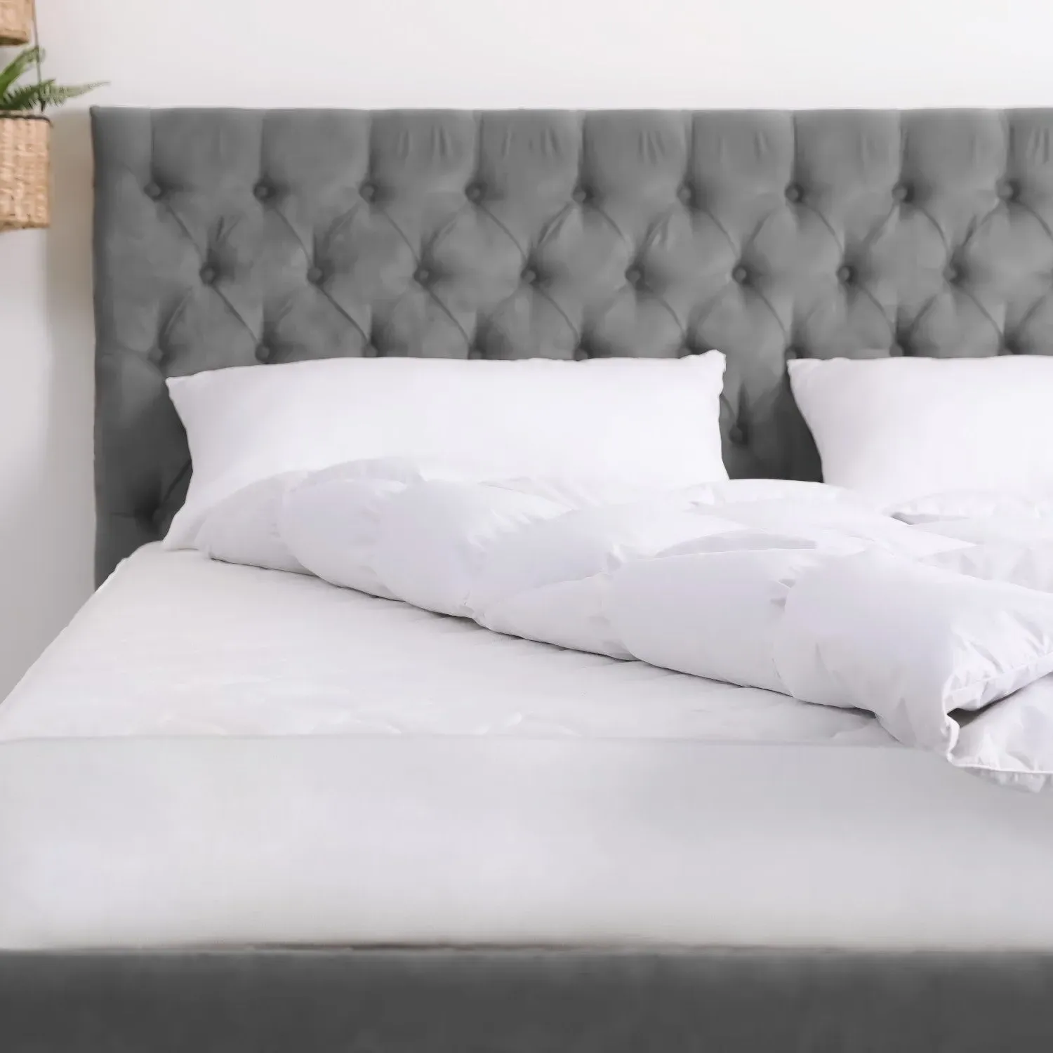 Single Waterproof Quilted Mattress Protector - White alternate view