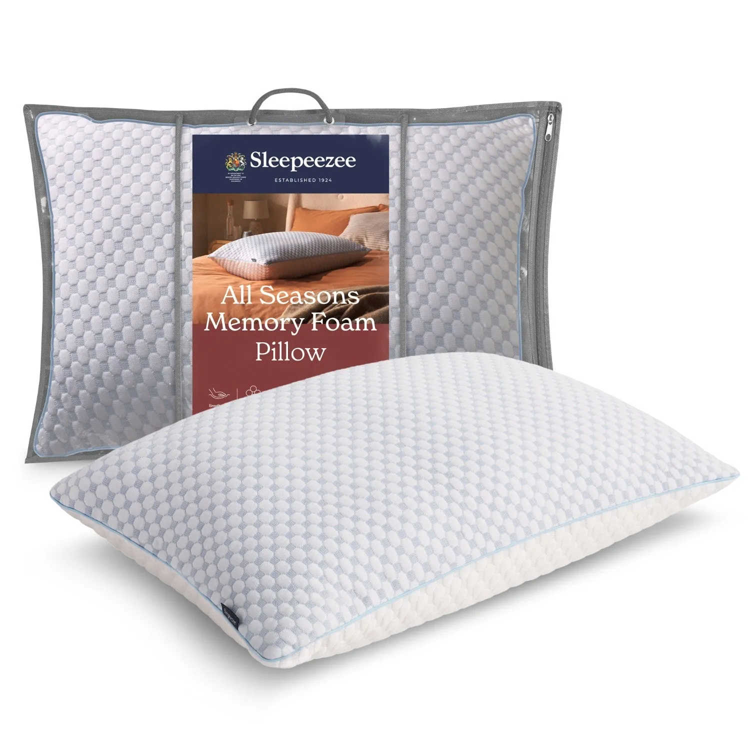 Sleepeezee All Seasons Support Memory Foam Pillow - White product
