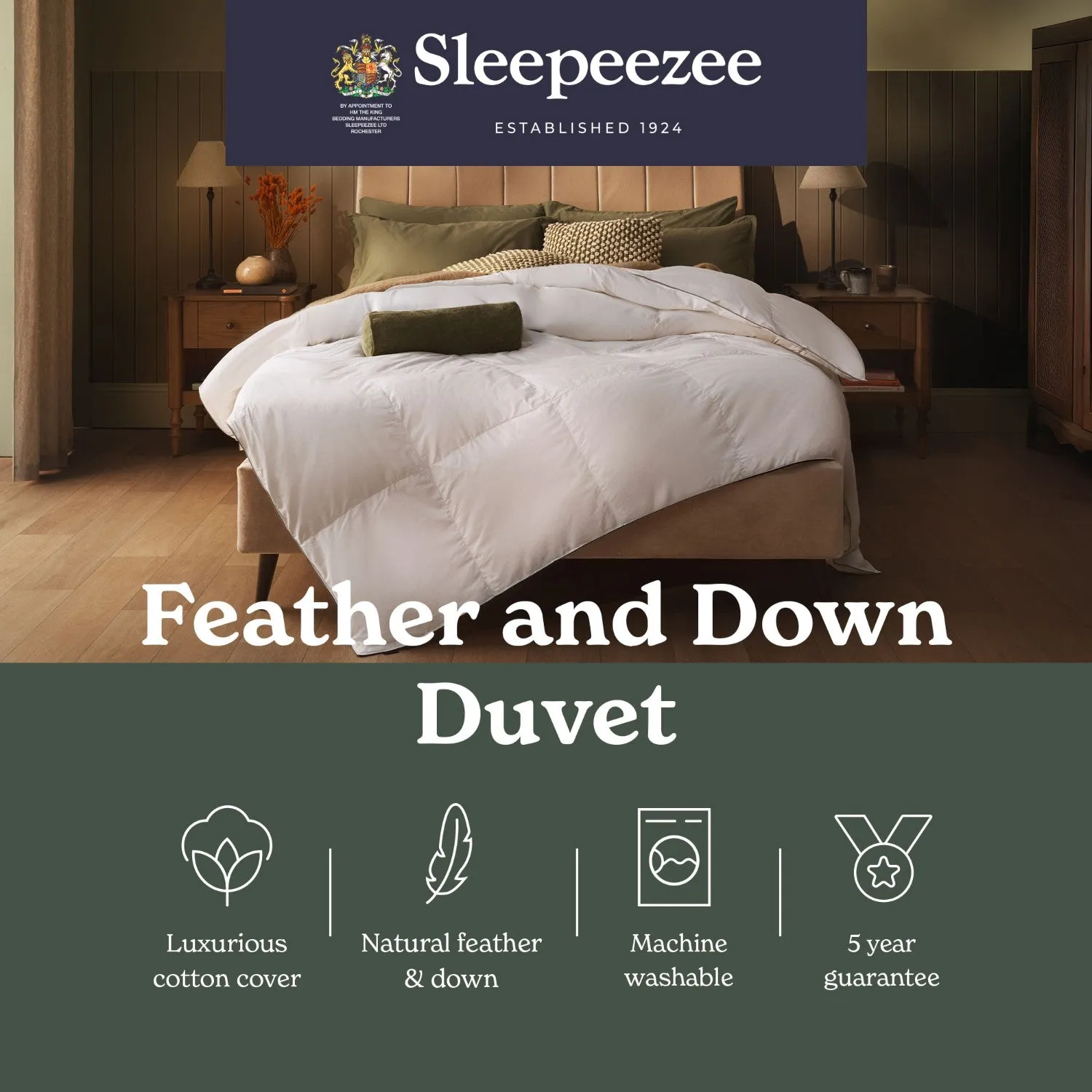 Sleepeezee Natural Comfort Super King Duvet 10.5 Tog - White, Cotton alternate view