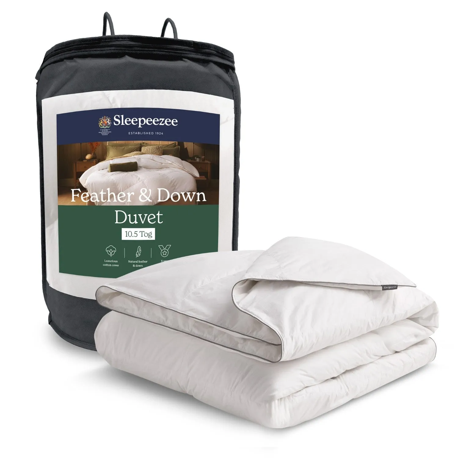 Sleepeezee Natural Comfort Super King Duvet 10.5 Tog - White, Cotton product