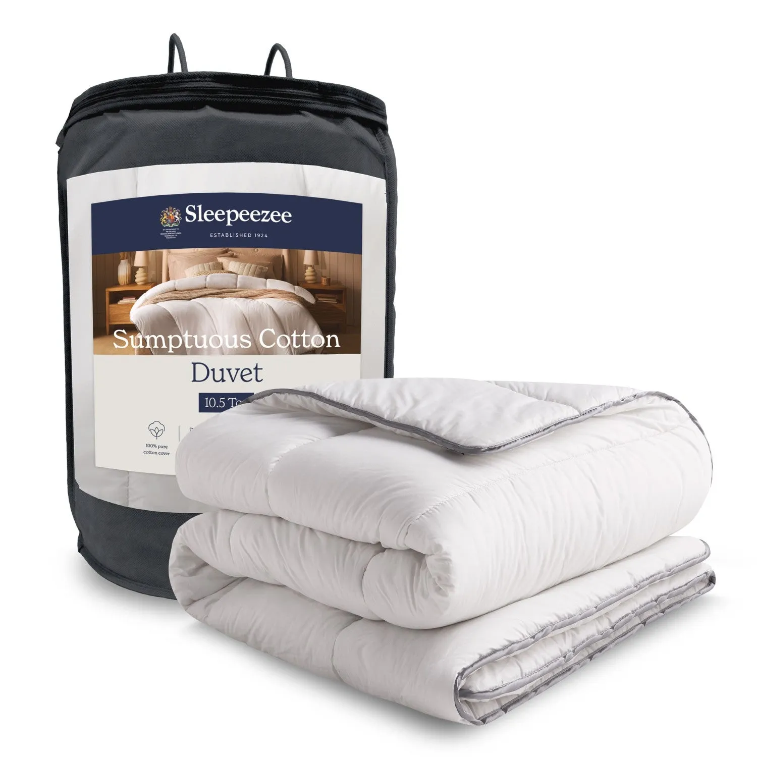 Sleepeezee Sumptuous Cotton Single 10.5 Tog Duvet - White product