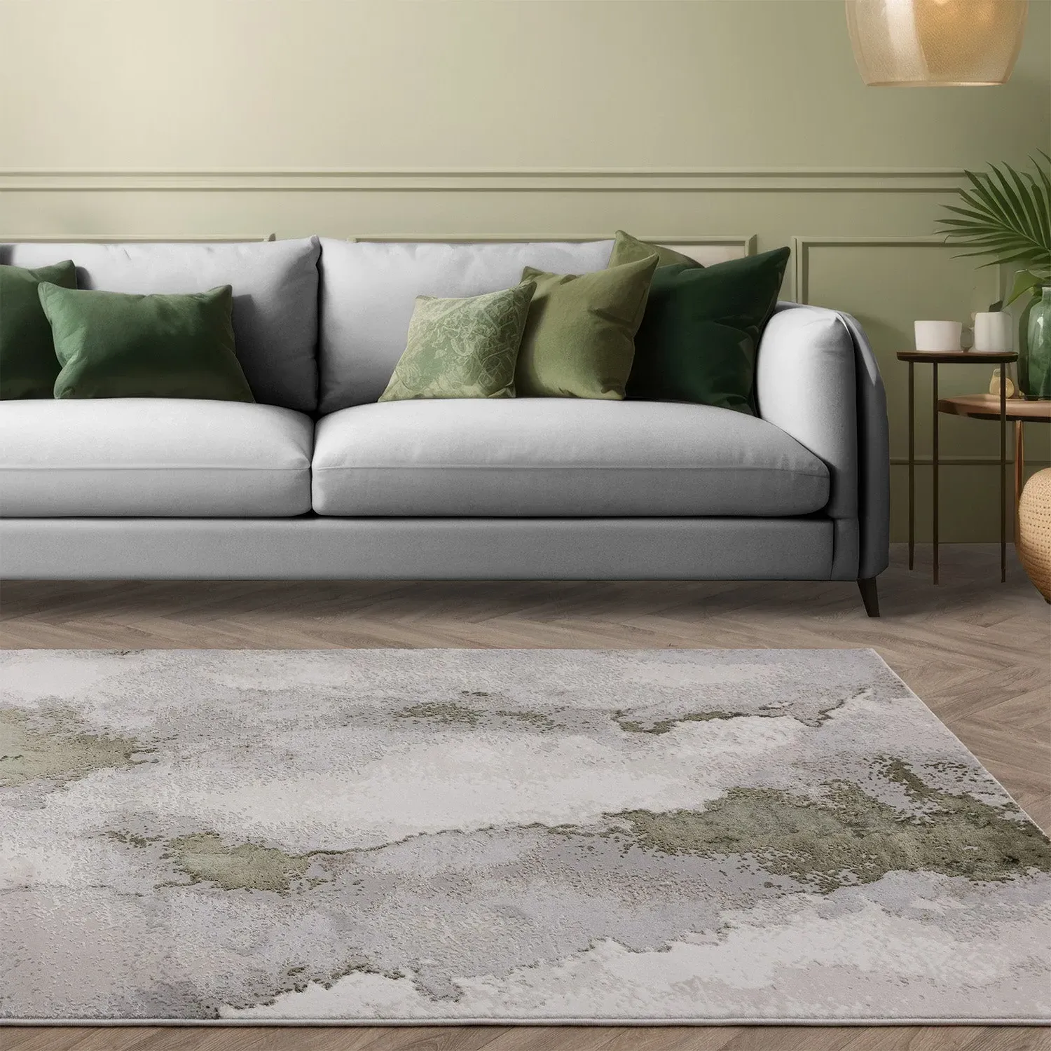 Small Abstract Rug - Green image