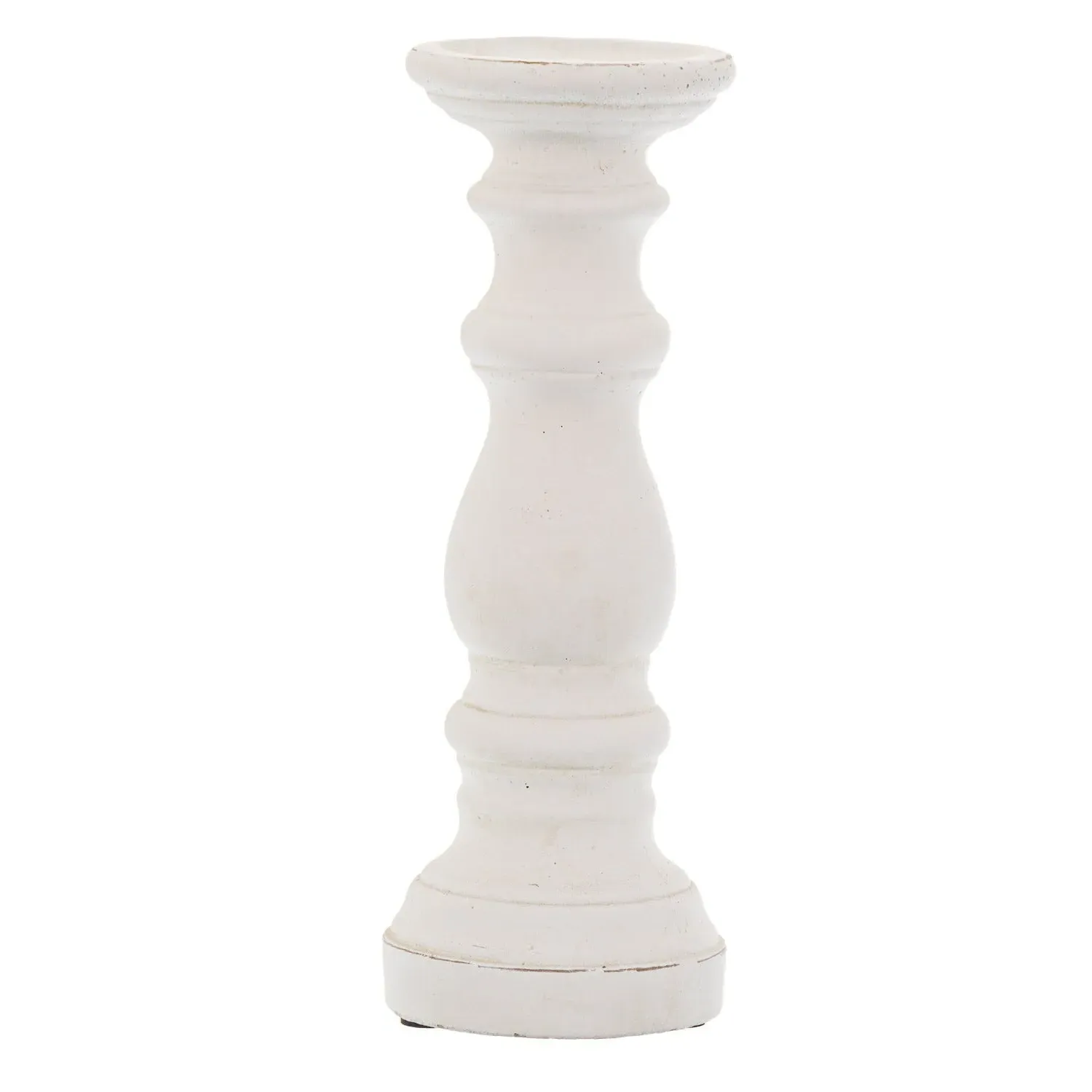 Small Ceramic Column Candle Holder - White, Ceramic product