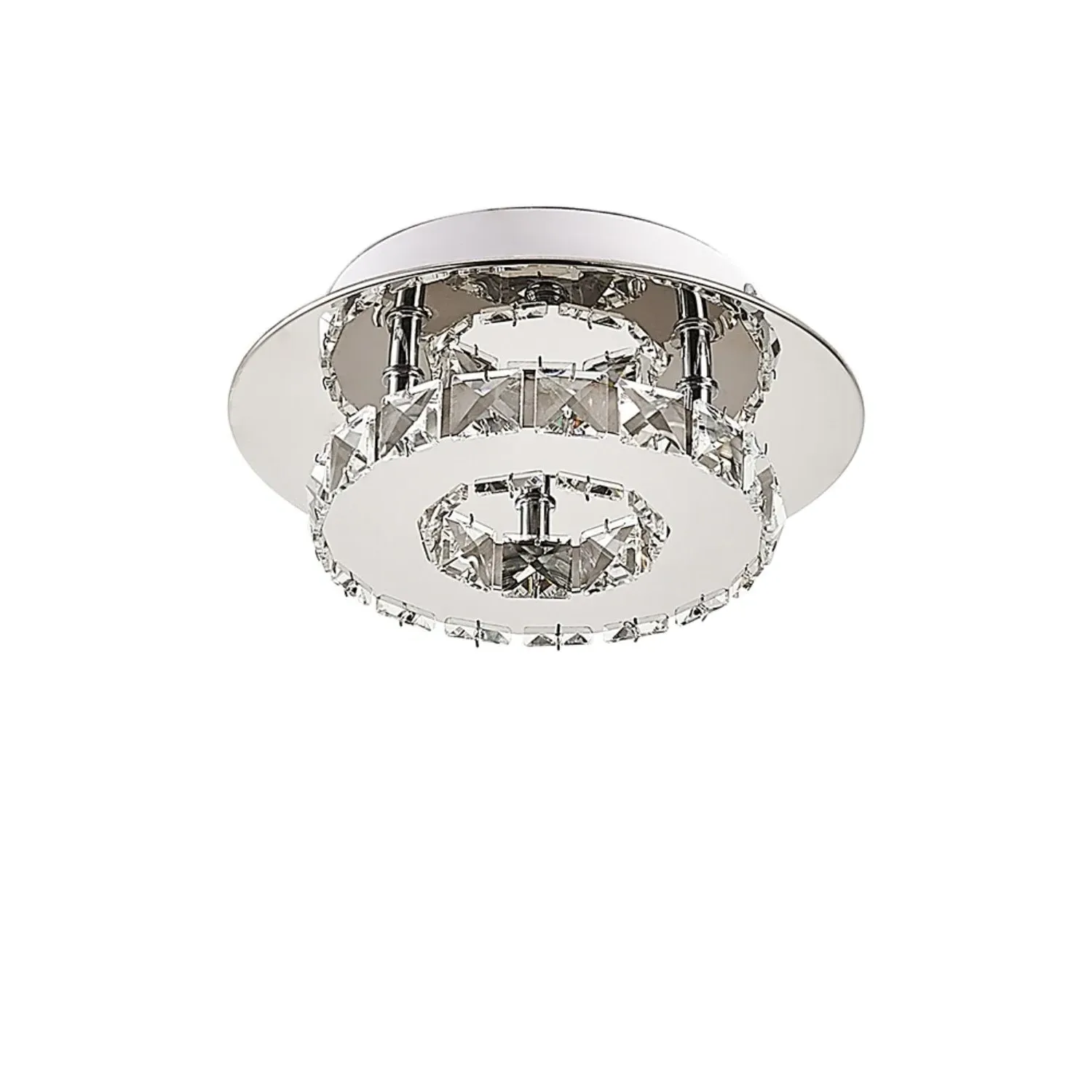 Small Circle Crystal LED Ceiling Light - Silver product