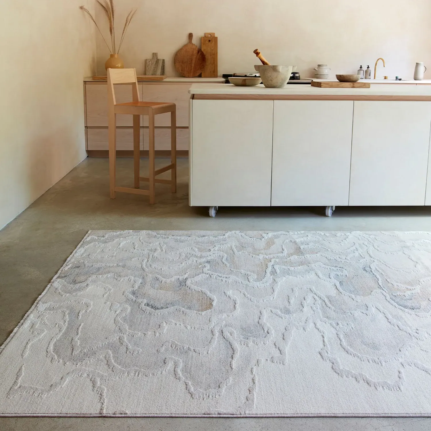 Small Setas Rug Abstract Design - Natural