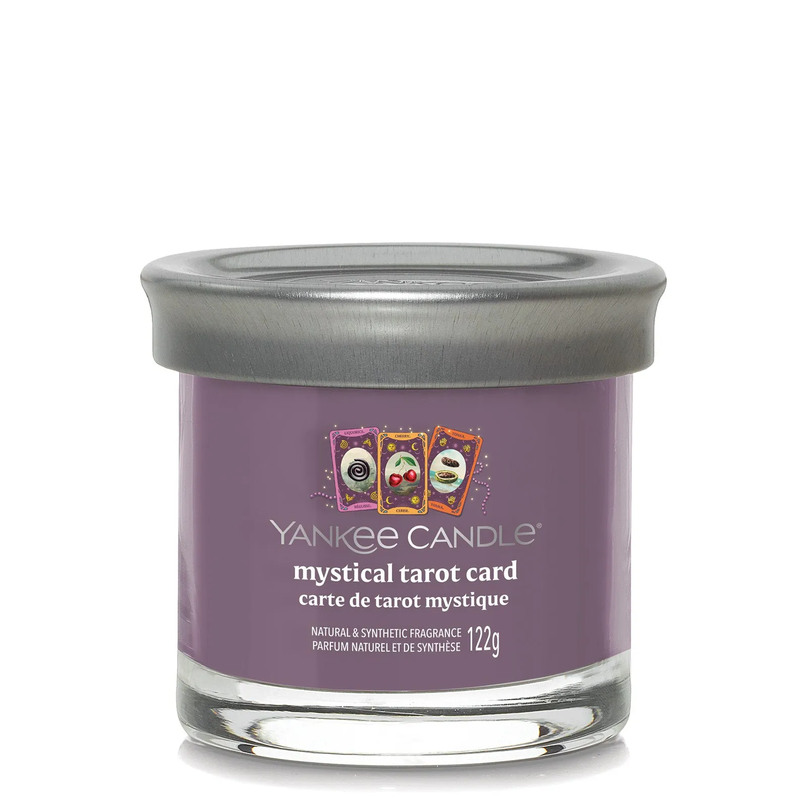 Small Tumbler Candle Mystical Tarot Card - Purple, Soy Wax
